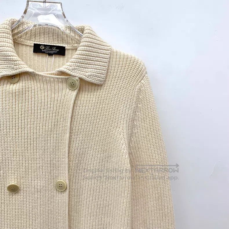 Loro Piana Loro Piana Beige, goat cashmere turn-down collar double-br Size XS / US 0-2 / IT 36-38 - 3 Thumbnail