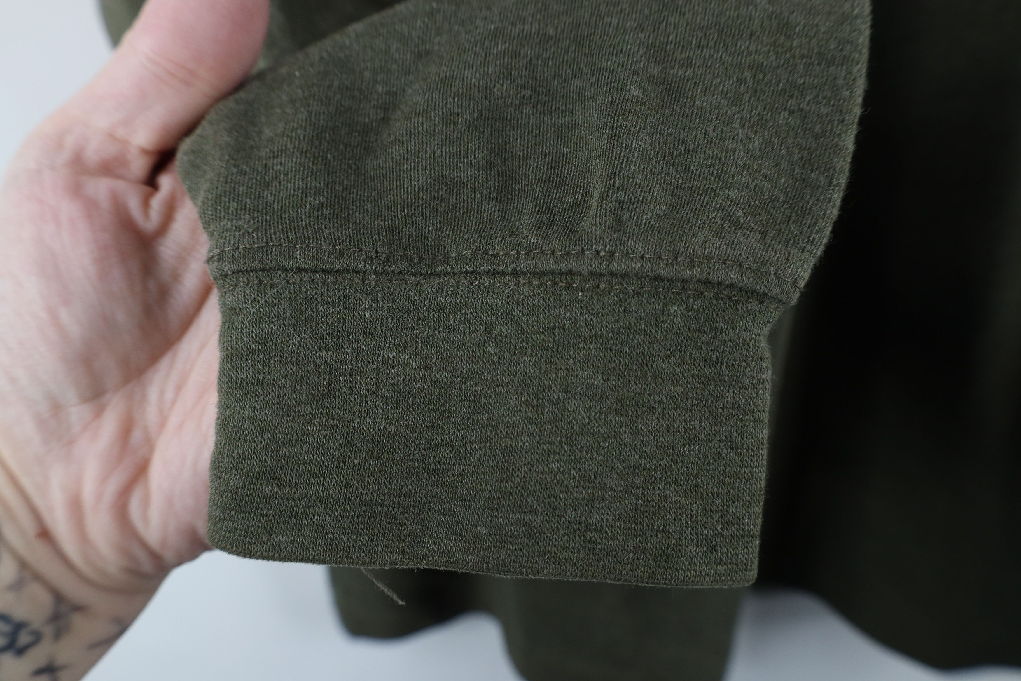 Lands' End × Vintage Vintage 90s Lands End Blank Mock Neck T-Shirt Green USA Size US L / EU 52-54 / 3 - 6 Thumbnail