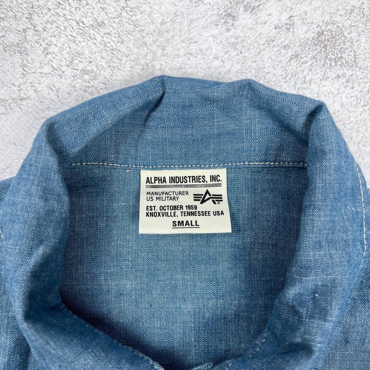 Alpha Industries Alpha Industries Men's Chambray Shirt Military Graphic Size US S / EU 44-46 / 1 - 9 Thumbnail