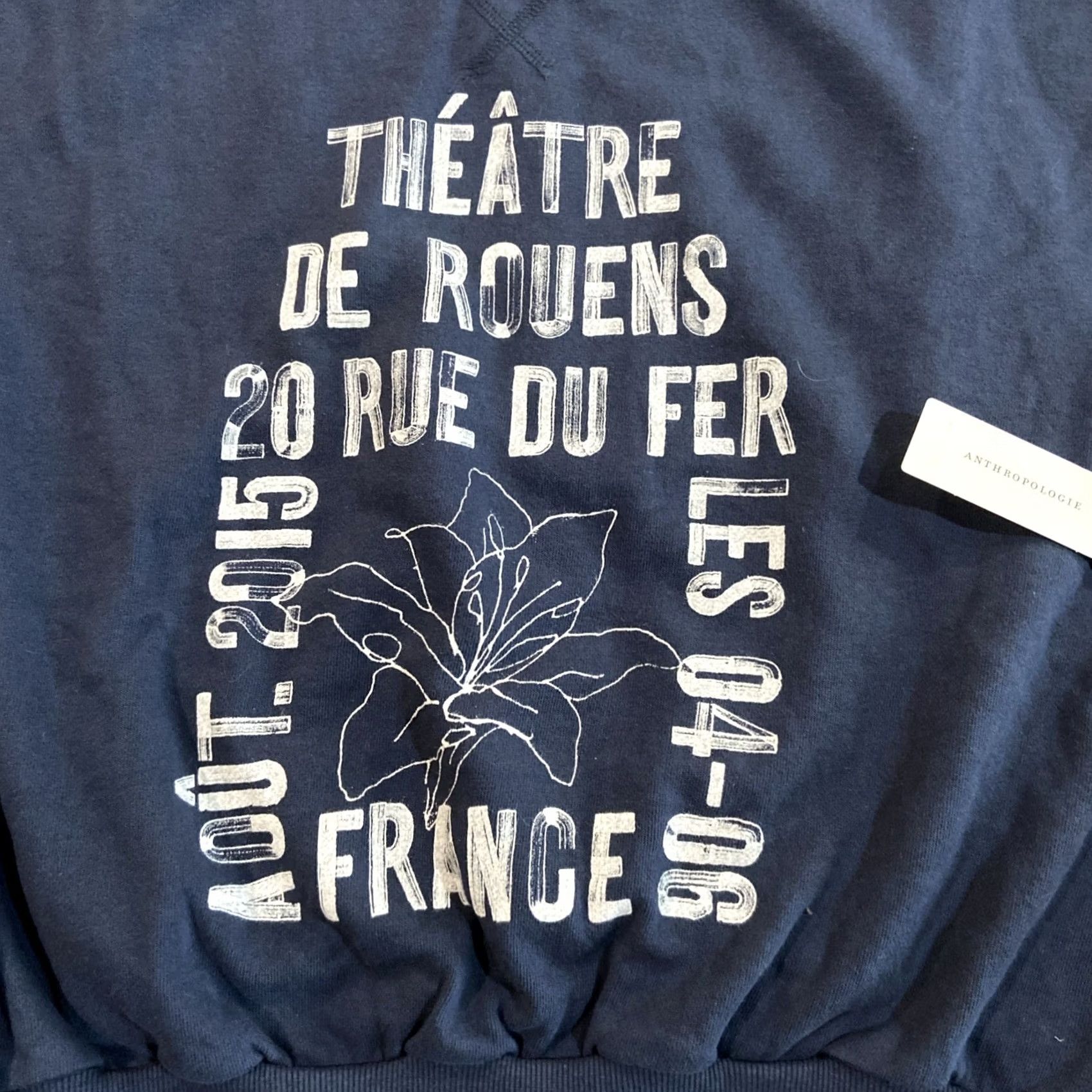 Anthropologie Anthropologie Pilcro The Niki Bubble Sweatshirt S Women Blue Pullover Activewear Sweatshirt Size S / US 4 / IT 40 - 2 Thumbnail