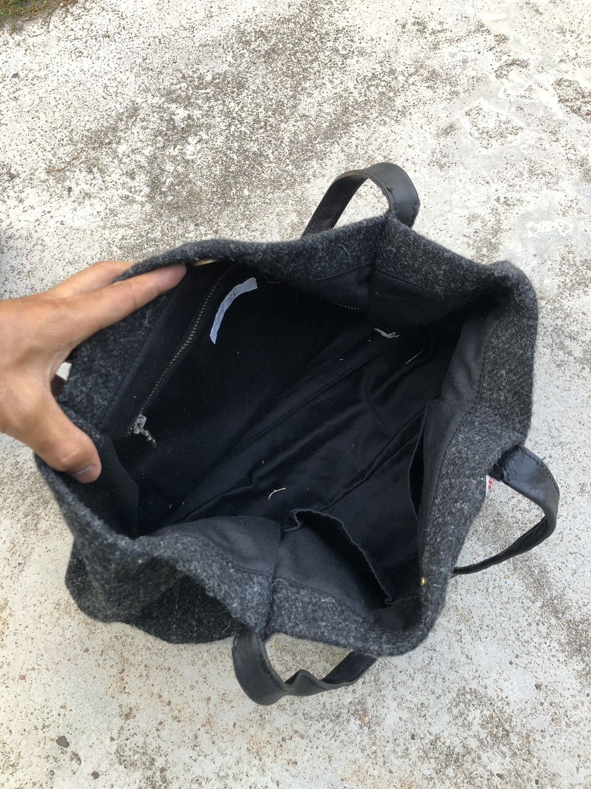 Ciaopanic × Harris Tweed WOOL HARRIS TWEED LEATHER HANDLE TOTEBAG Size ONE SIZE - 6 Thumbnail