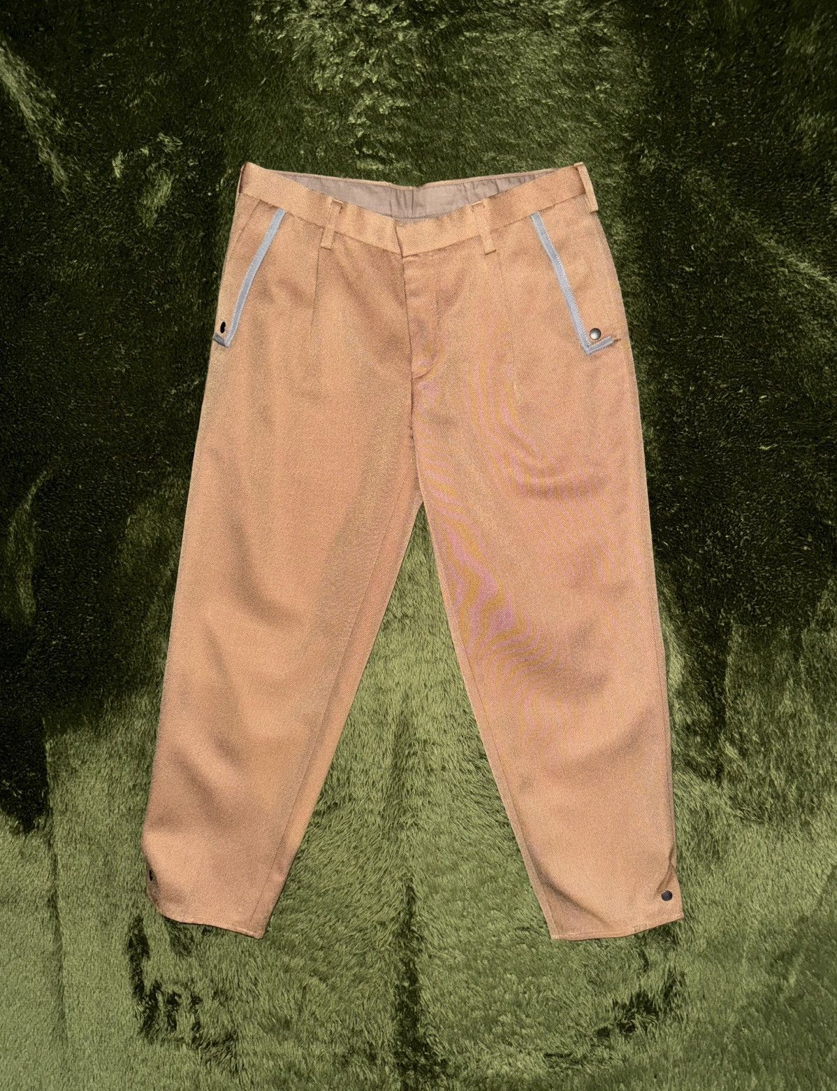 Kolor KOLOR Pintuck Twill Snap Detail Cropped Trousers Brown Size US 32 / EU 48 - 1 Thumbnail