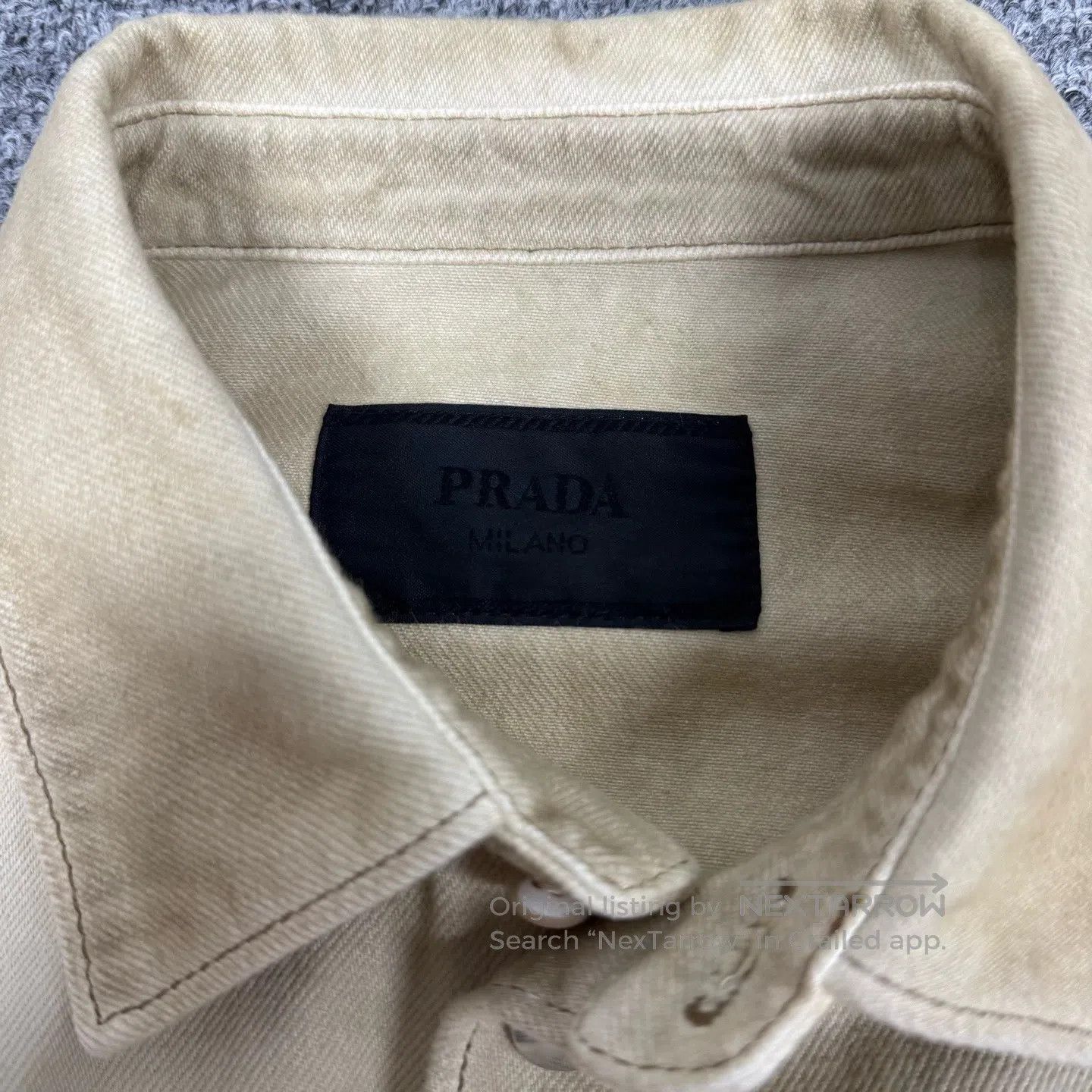 Prada Prada Worn-out single-button denim shirt jacket| Size US M / EU 48-50 / 2 - 6 Thumbnail