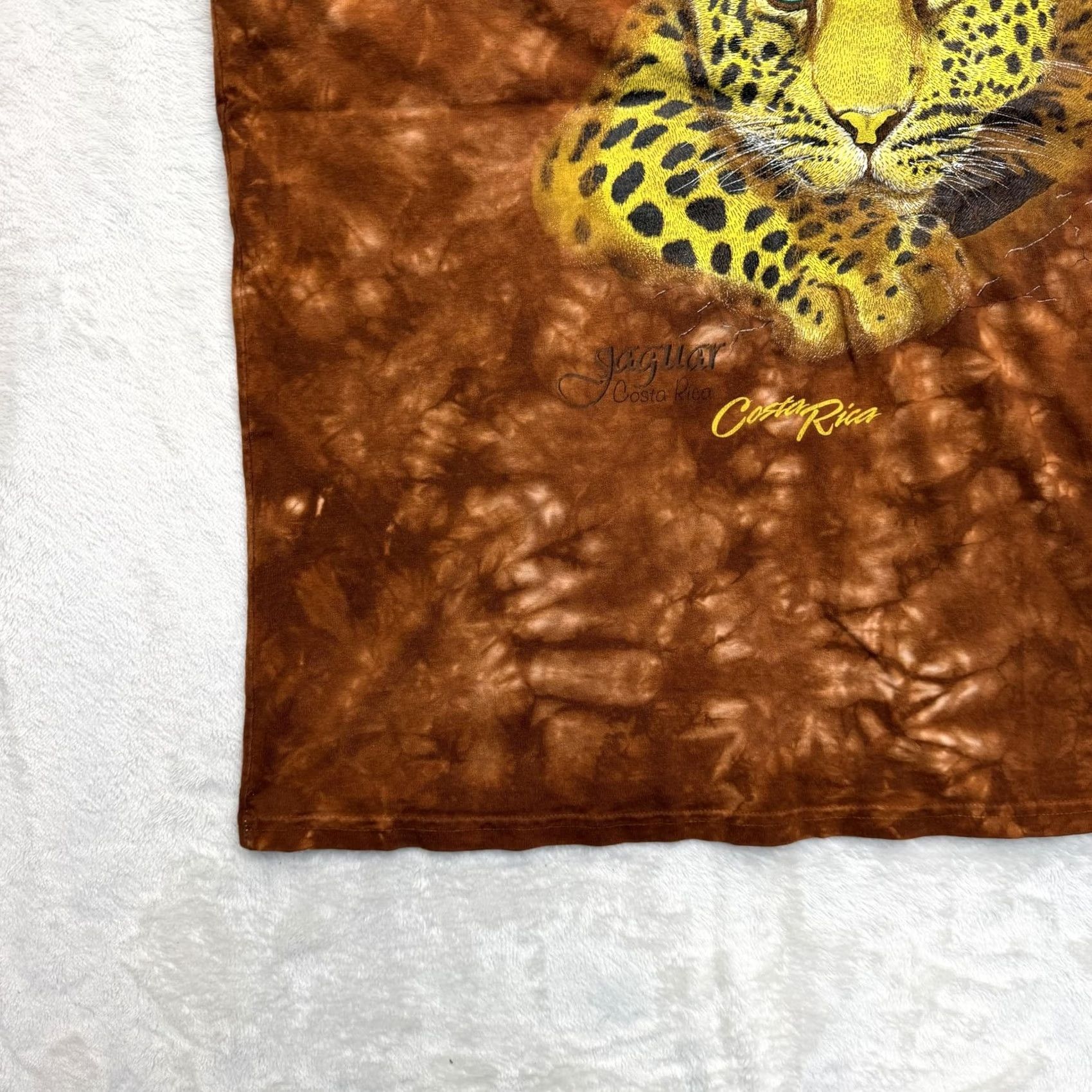 Vintage Jaguar Costa Rica Shirt Mens XL Brown Tie Dye Graphic Wildlife Tee Costa Rica Size US XL / EU 56 / 4 - 7 Thumbnail