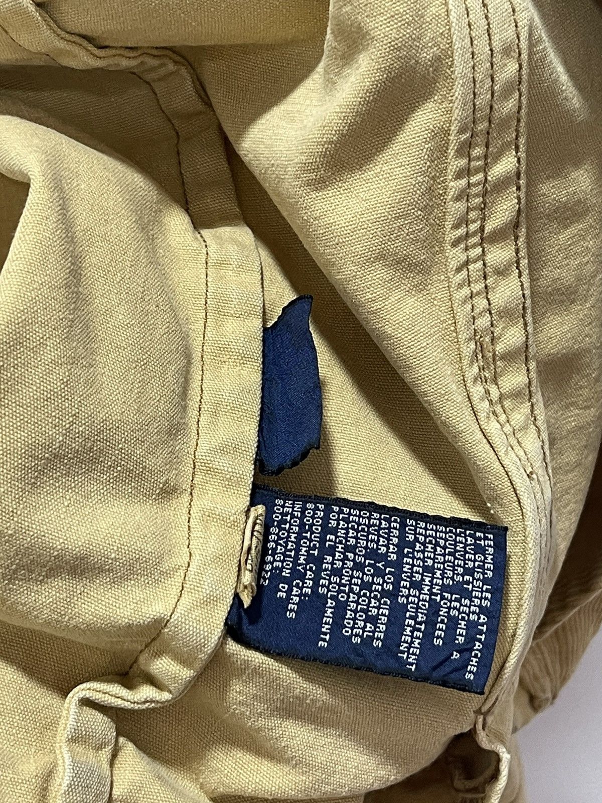 Tommy Hilfiger DISTRESSED TOMMY HILFIGER KHAKI TRASHED VINTAGE JACKET Size US L / EU 52-54 / 3 - 14 Thumbnail
