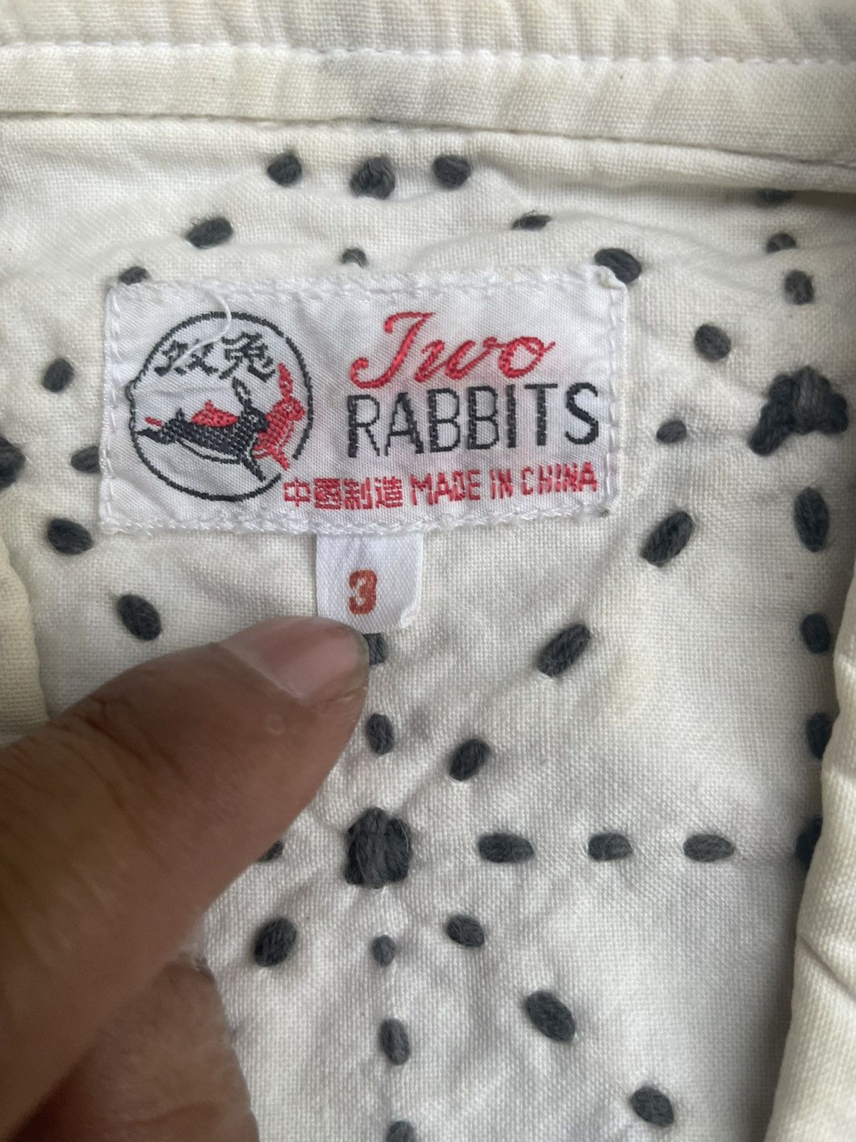 Japanese Brand Vintage Two Rabbits Sashiko Kimono Size US M / EU 48-50 / 2 - 9 Thumbnail