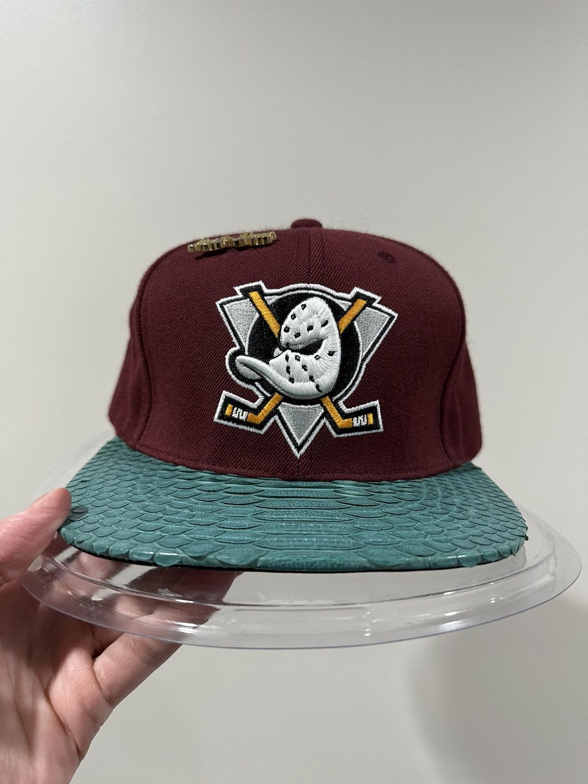 Just Don Just Don x Mitchell & Ness NHL Anaheim Mighty Ducks Hat Size ONE SIZE - 8 Thumbnail