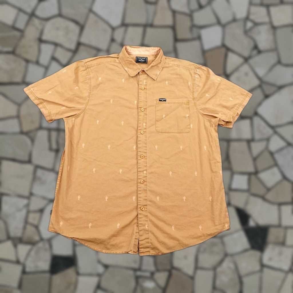 Vintage Kimes Ranch Shirt Mens XL Brown Cactus Print Southwestern Western Button Up Size US XL / EU 56 / 4 - 1 Thumbnail