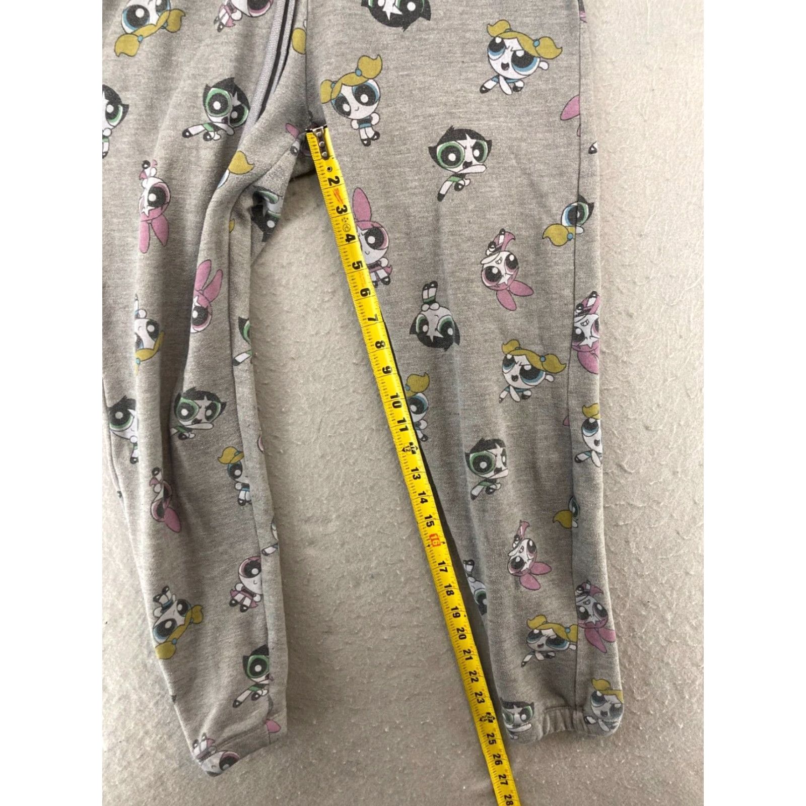 Vintage Powerpuff Girls Sweatpants Womens Small Gray Bubbles Buttercup Blossom Size 28" / US 6 / IT 42 - 5 Thumbnail