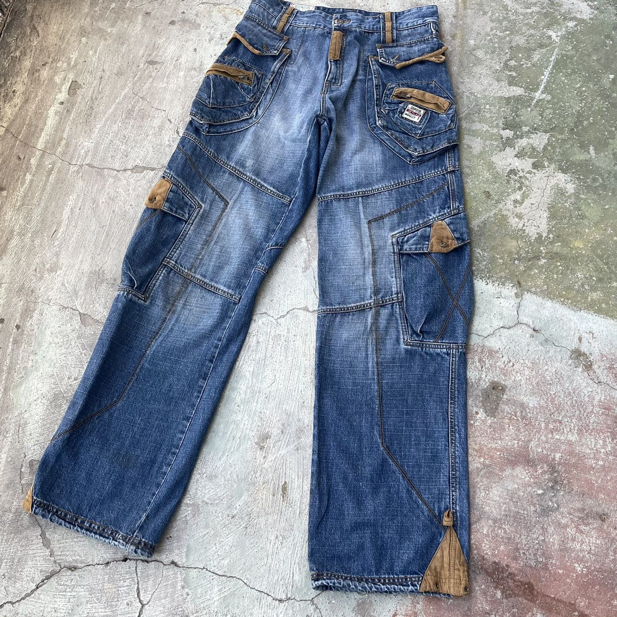 Japanese Brand × Vintage Vintage jetlag Bondage Cargo Jeans Japanese Style Y2K Size US 34 / EU 50 - 3 Thumbnail