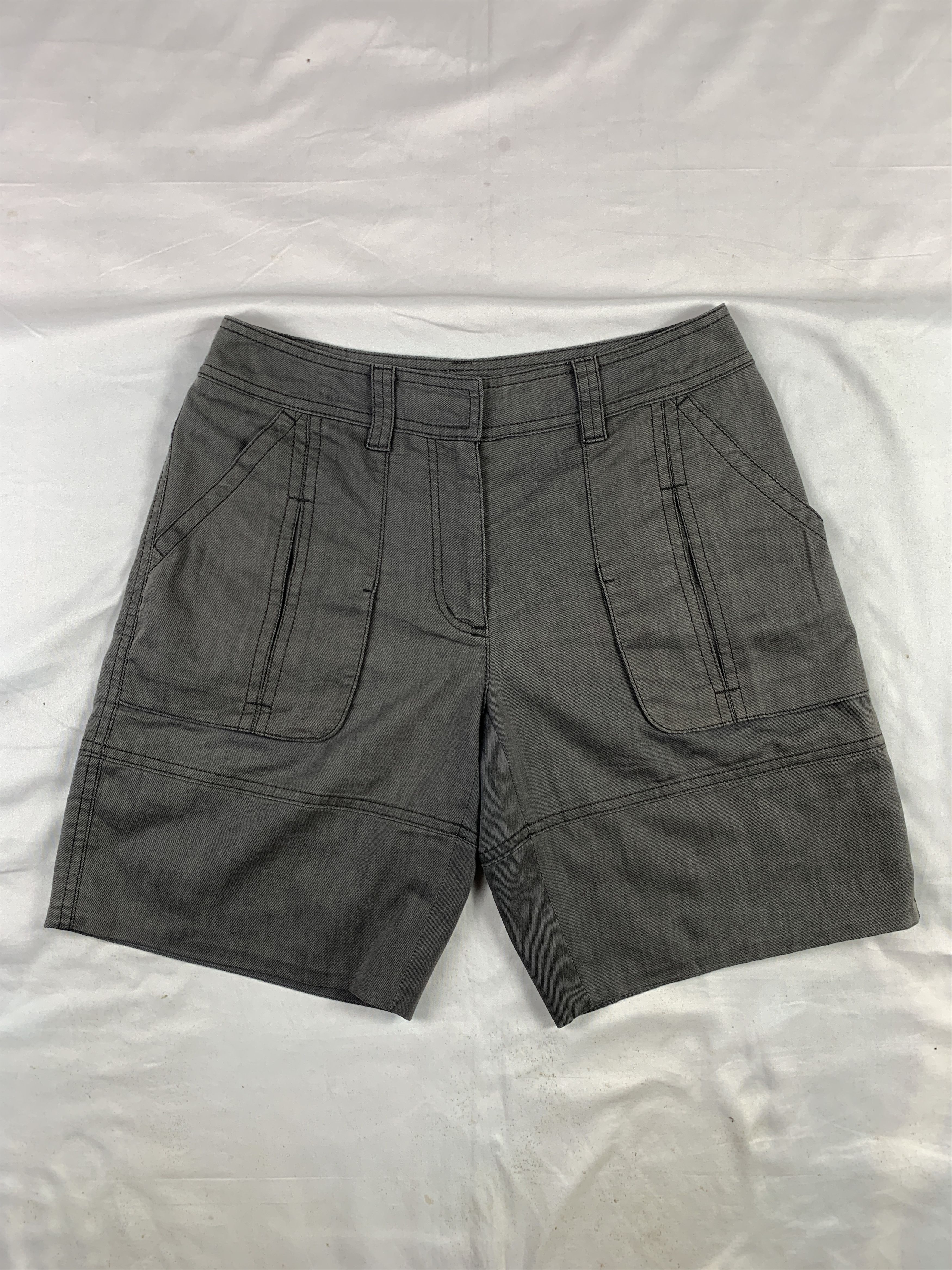 Krizia Evex by Krizia Charcoal Fatigue Shorts (28) Size 28" / US 6 / IT 42 - 1 Thumbnail