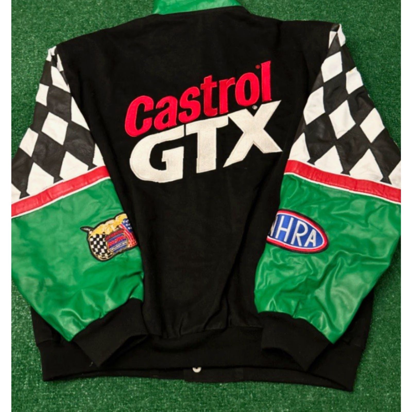 Hamilton VINTAGE Castrol GTX Racing NASCAR Jeff Hamilton Leather Varsity Jacket XXL Size US XXL / EU 58 / 5 - 6 Thumbnail