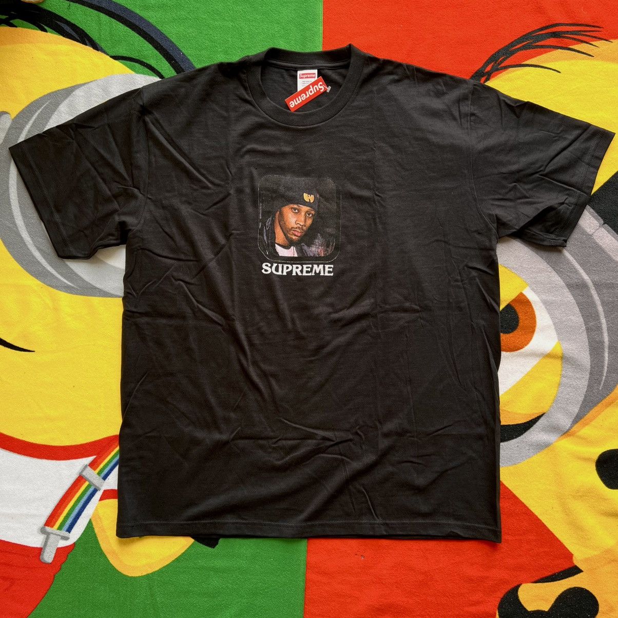 Supreme Supreme x Wu-Tang “Protect Ya Neck” Photo Tee Black yellow Size US XL / EU 56 / 4 - 13 Thumbnail