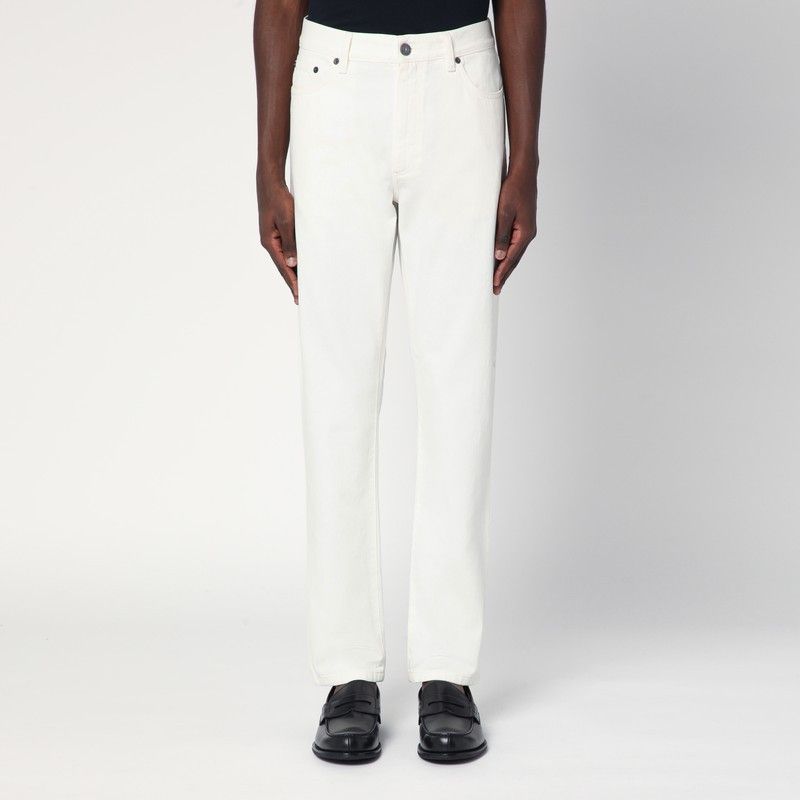 Zegna White Cotton Trousers