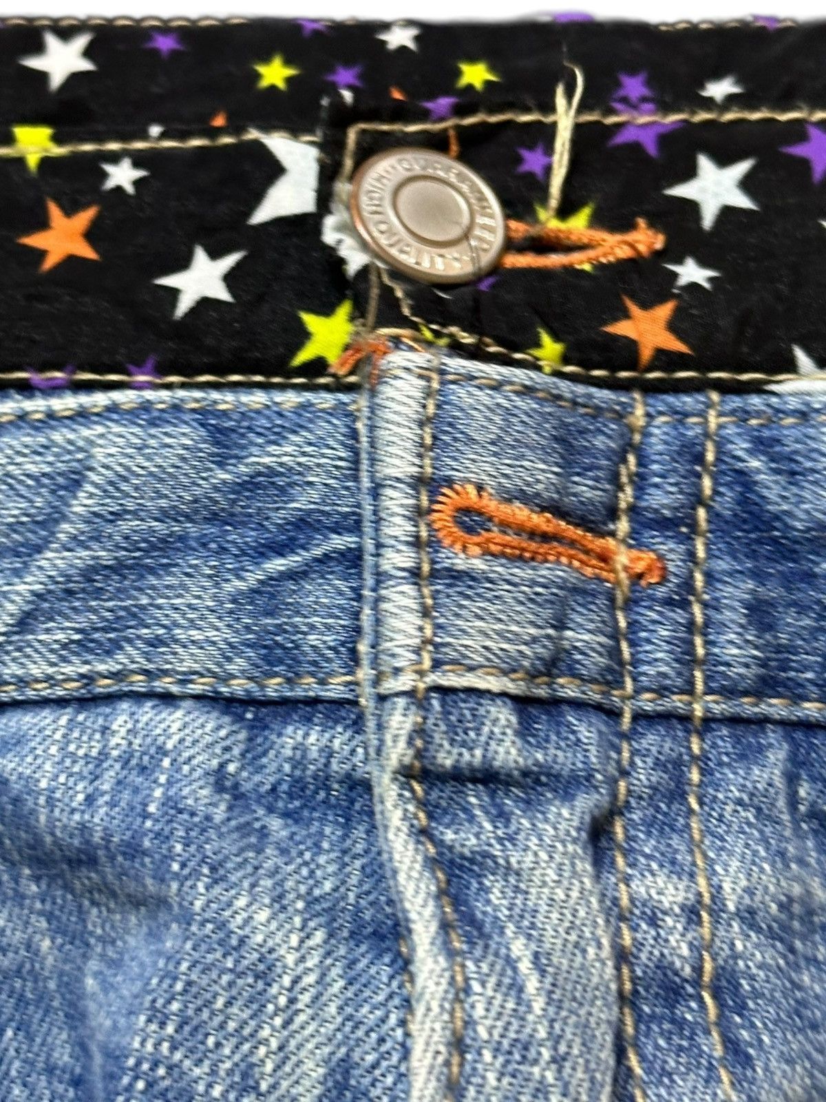 Japanese Brand Vintage Japanese Brand Double Waist Grunge Distressed Denim Size US 33 - 3 Thumbnail
