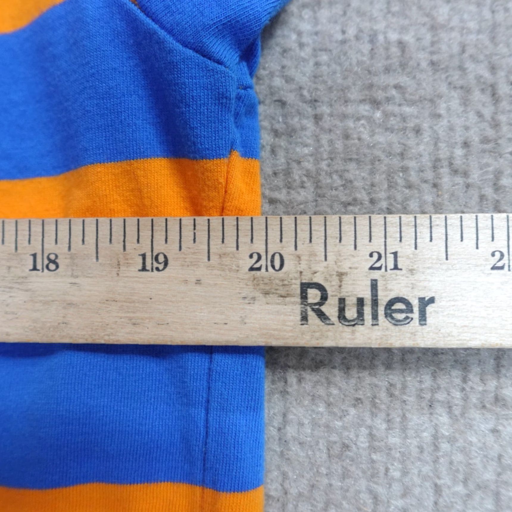 Vintage OVO Shirt Orange Blue Striped Crew Neck Short Sleeve Medium Men Canada Made T-Shirt 2020s Size US M / EU 48-50 / 2 - 7 Thumbnail