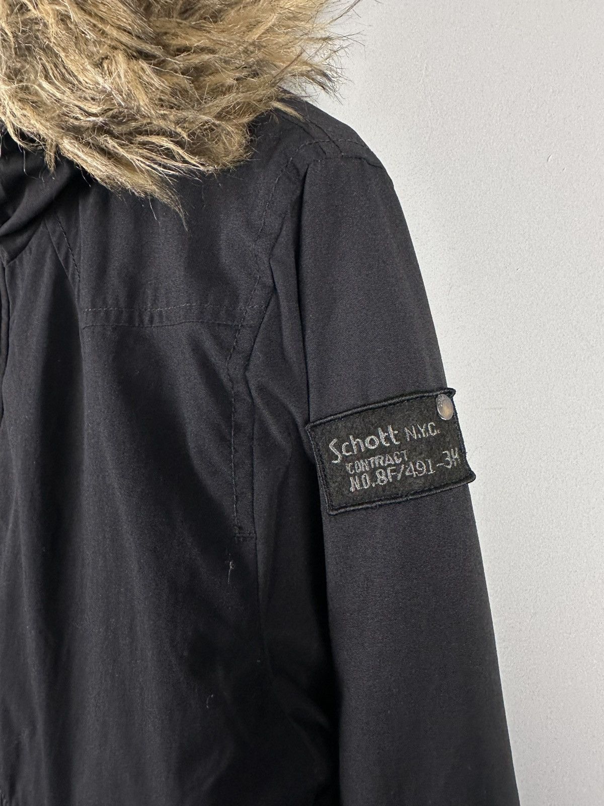 Schott Y2k Schott Rabbit Hood Bomber Jacket Size US M / EU 48-50 / 2 - 4 Thumbnail