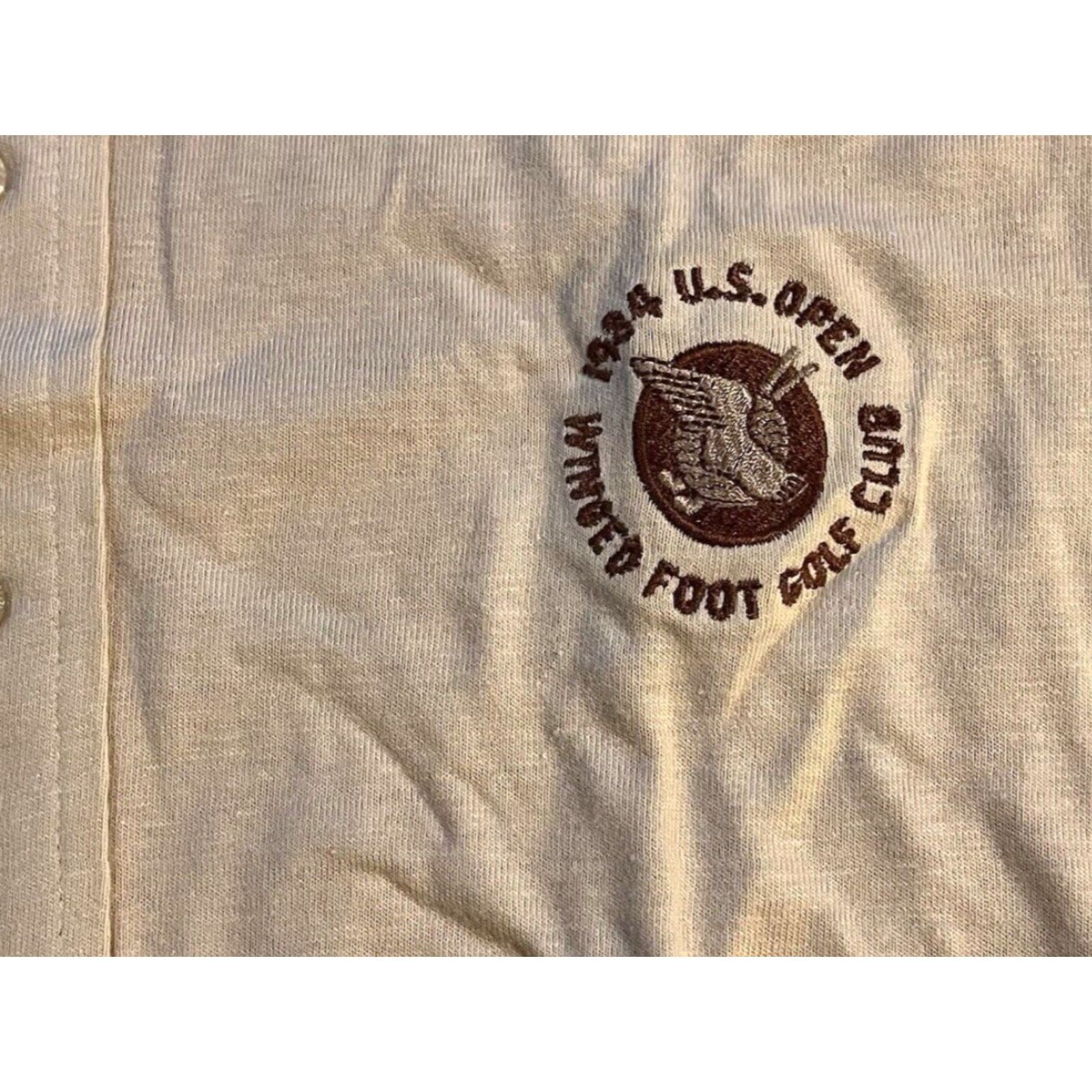 Vintage VINTAGE Winged Foot Golf Shop 1984 US Open Custom Made Polo Shirt Men’s M Beige Polo Shirt Men’s M Beige Golf Logo 80s Retro Size US M / EU 48-50 / 2 - 3 Thumbnail