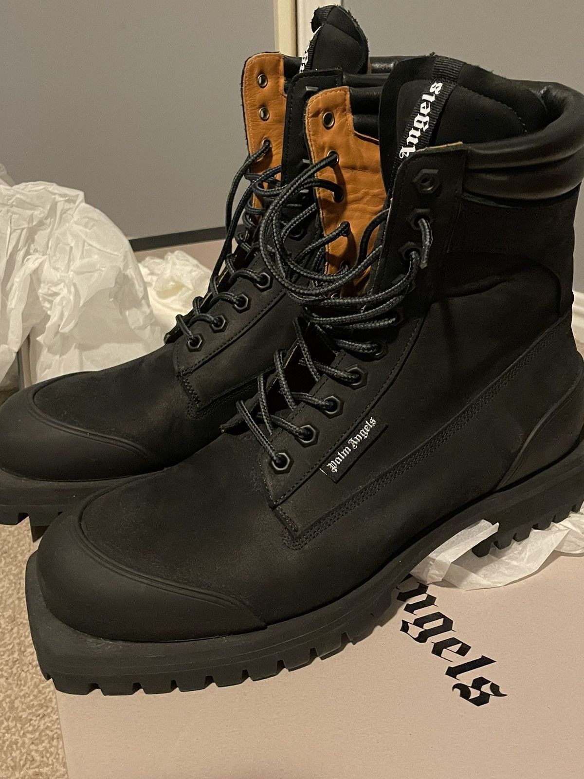 Palm Angels Desert Boots - Black