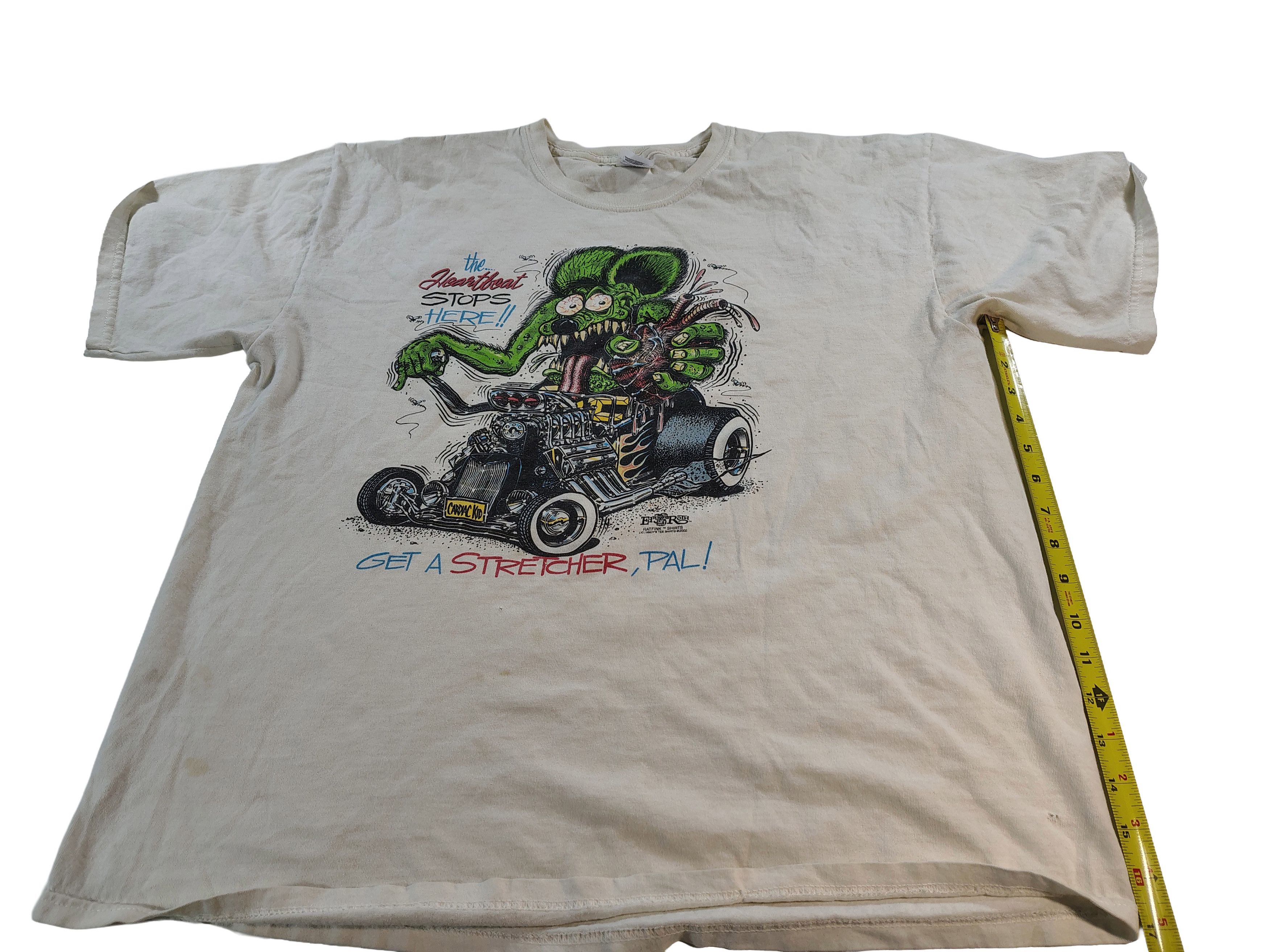 Gildan The Men's Vintage XL White Classic Hot Rod Graphic T-Shirt Size US L / EU 52-54 / 3 - 3 Thumbnail