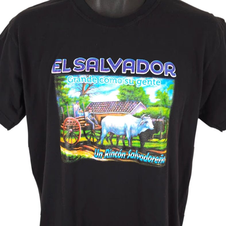 Vintage El Salvador T Shirt Mens Size Medium Black Destination Tee Grande Como Su Gente Va-Nao Shirt Mens Black Destination Tee Size US M / EU 48-50 / 2 - 2 Thumbnail