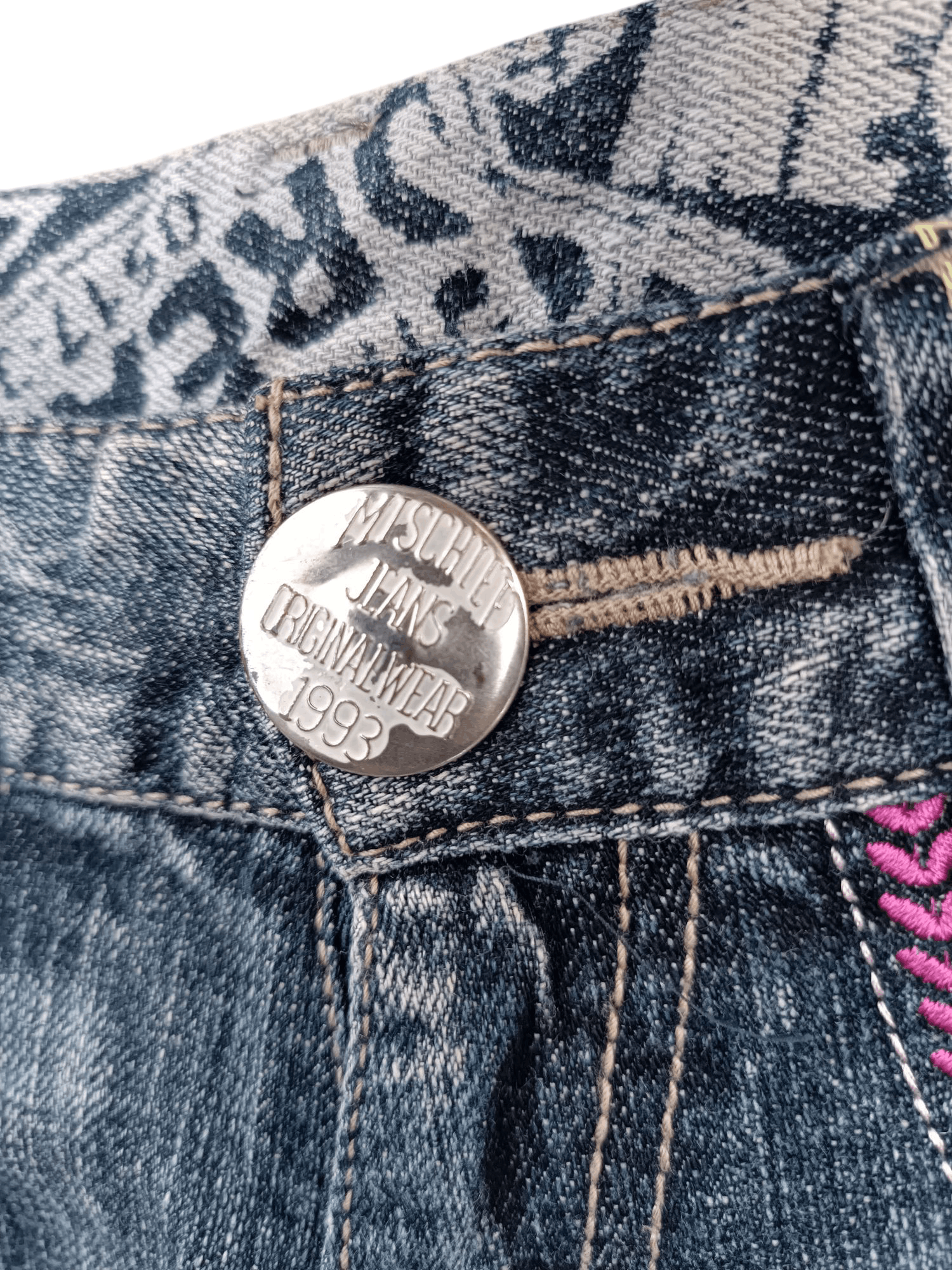 Japanese Brand × Vintage Japanese Skinny Denim Jeans PINK LATTE Patchworks E214 Size US 30 / EU 46 - 13 Thumbnail