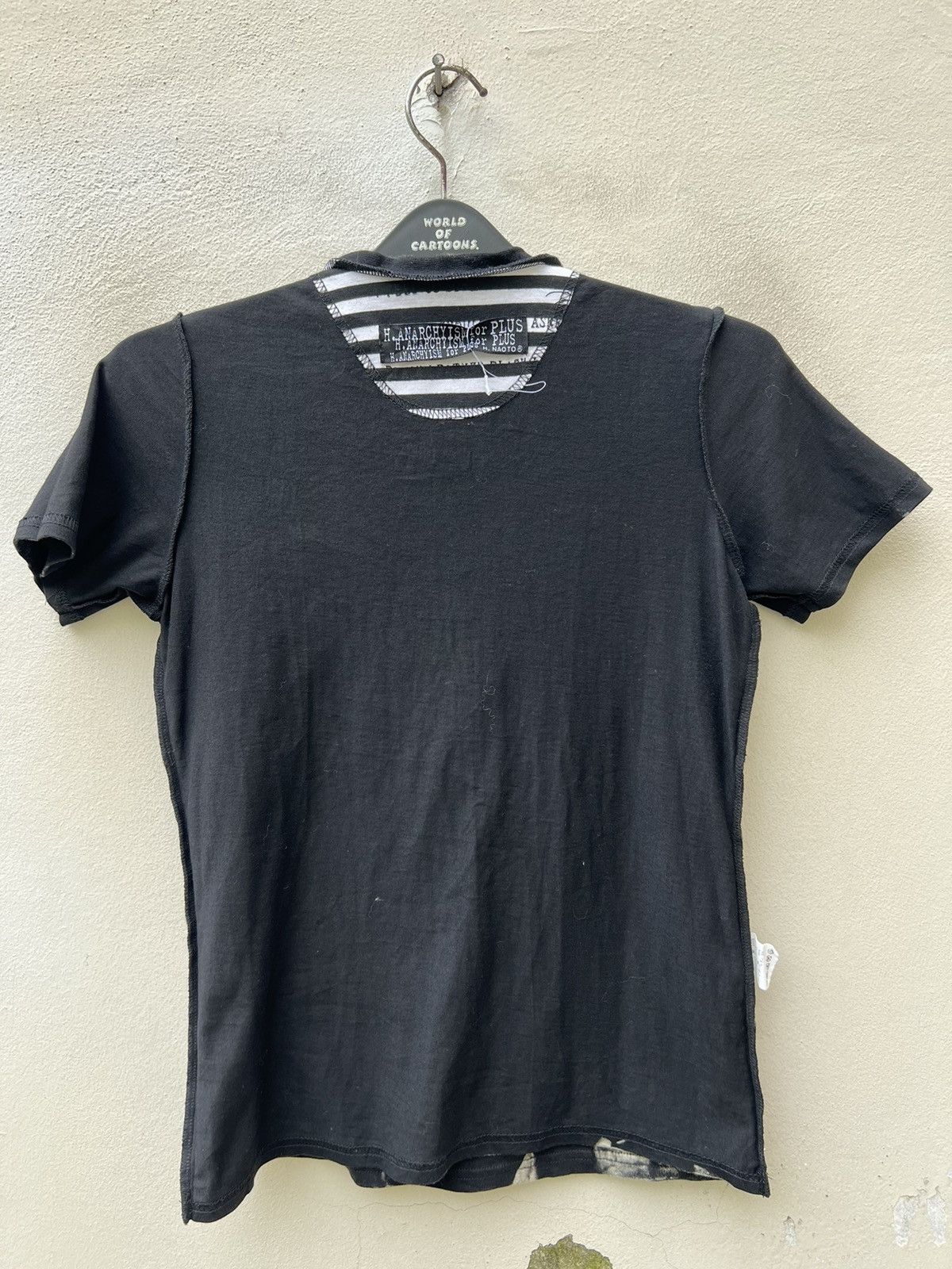 H. Anarchism For Plus H. Naoto Rips Distress Bondage t Shirt