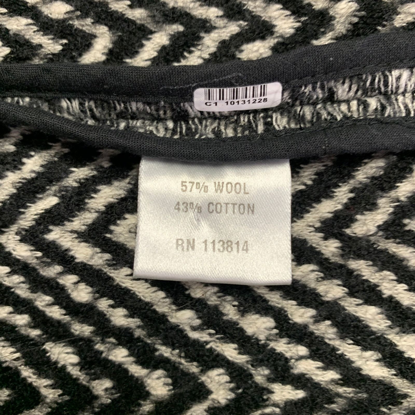 Billy Reid L Grey Black Wool Cotton Herringbone Belted Jacket Size L / US 10 / IT 46 - 6 Thumbnail