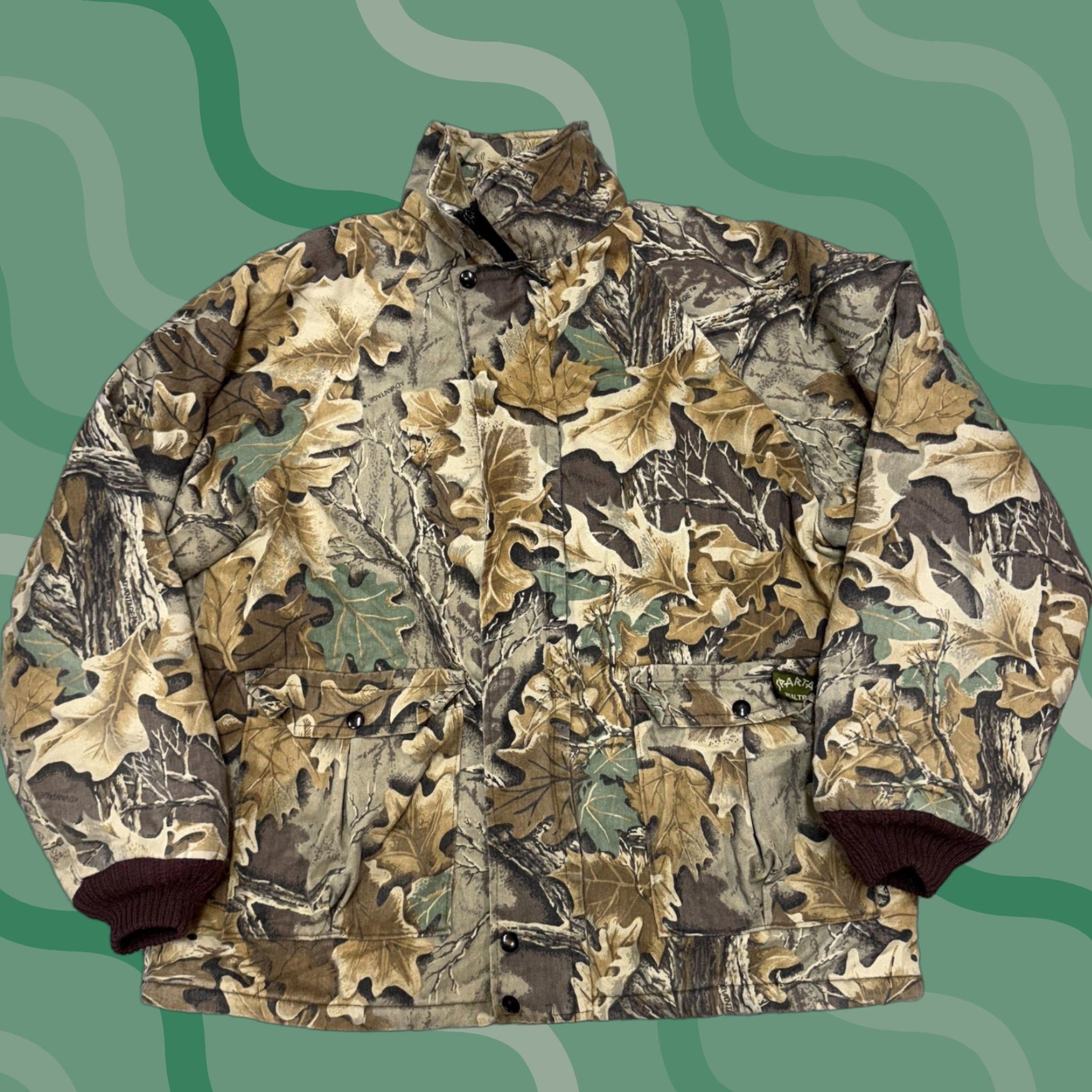 Realtree VINTAGE Spartan Jacket Mens L Brown Camouflage Hunting Coat Full Zip Insulated Pockets Canvas Cotton Outdoor Nature 1990s?? Size US L / EU 52-54 / 3 - 1 Thumbnail