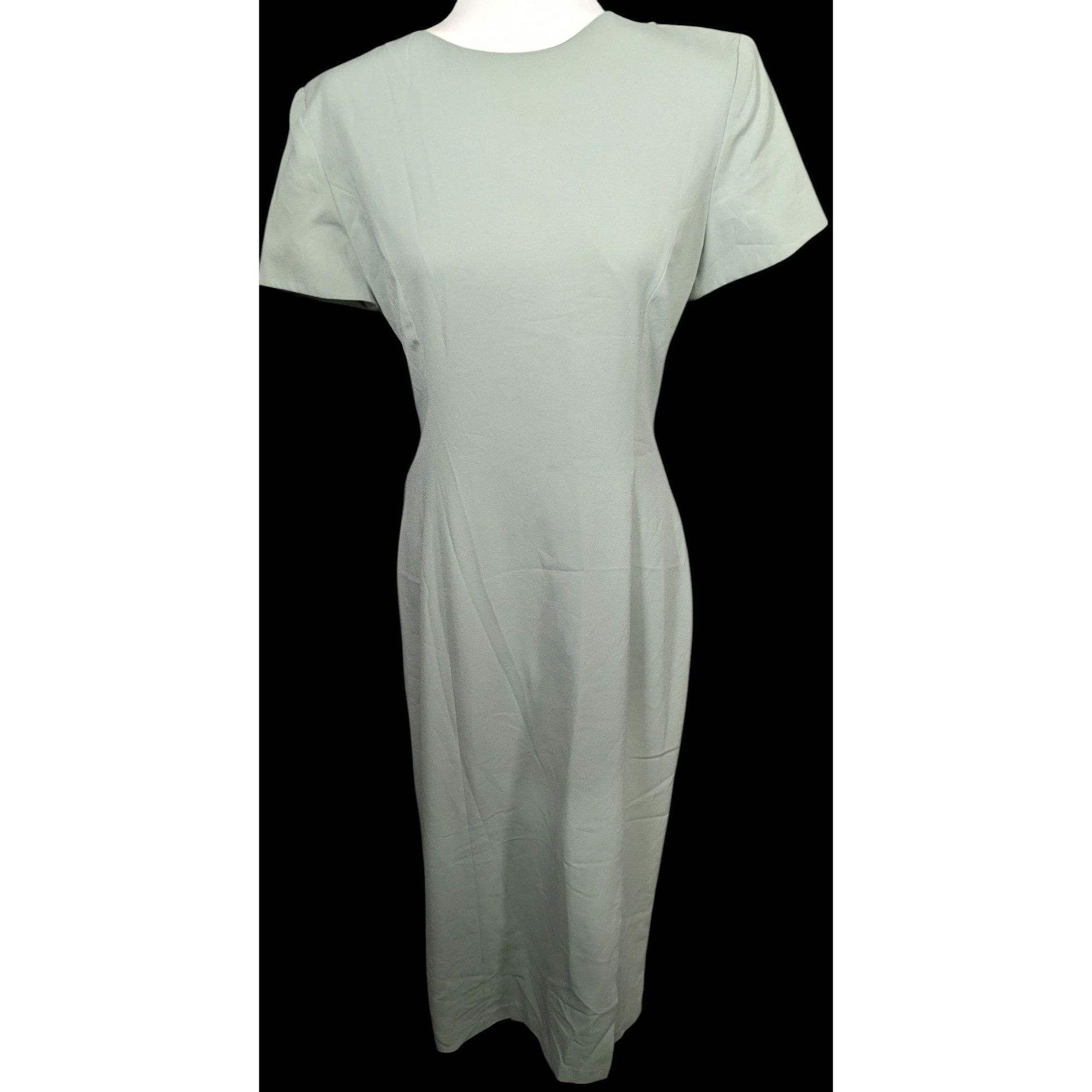 MAGGY LONDON Vintage Maggy London Light Green Lace Back Dress Size L / US 10 / IT 46 - 1 Thumbnail