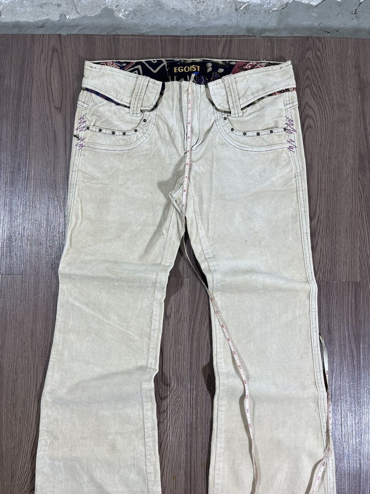 EGOIST EGOIST Y2K Oriental Corduroy Bootcut Flared Pants Size US 31 - 12 Thumbnail