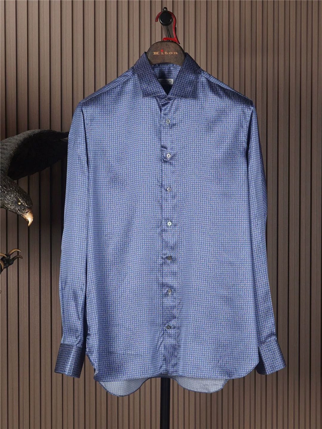 Zilli ZILLI Silk Shirt with Mother-of-Pearl Buttons Size US M / EU 48-50 / 2 - 1 Thumbnail