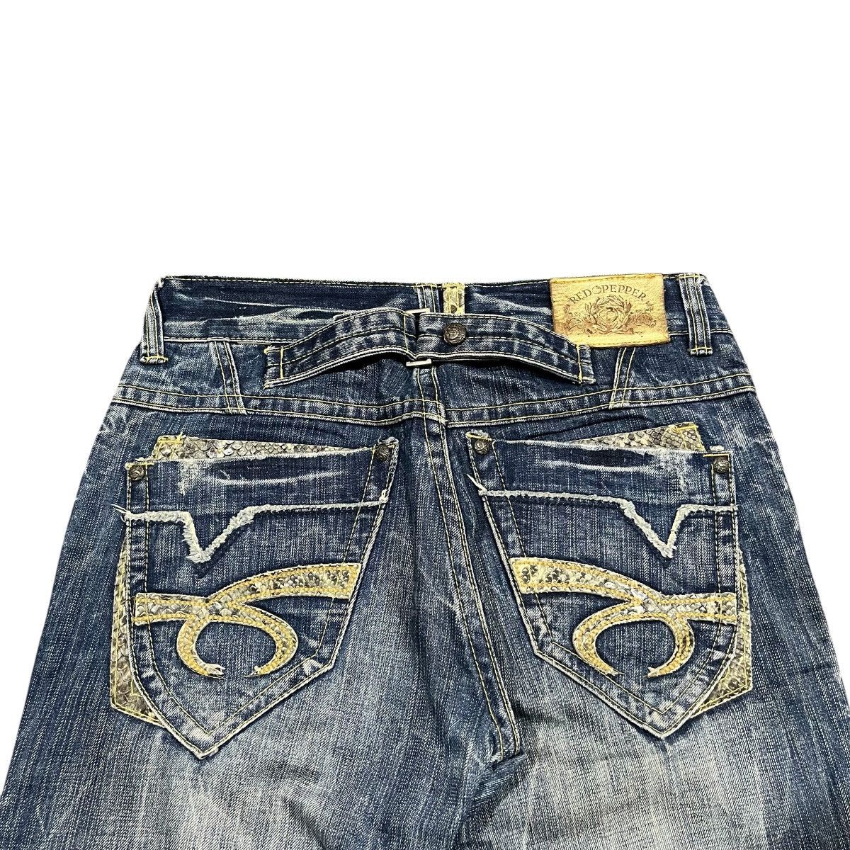 Seditionaries RedPepper Denim Snake Skin Patch Faded Pant Size US 32 / EU 48 - 10 Thumbnail