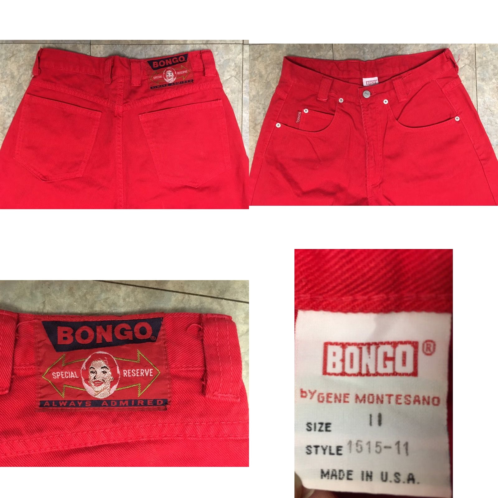 Vintage VINTAGE Bongo Jeans Special Reserve High Waist Tapered Leg 11 30" Waist Red Boys? Wait Size 32" / US 10 / IT 46 - 8 Thumbnail