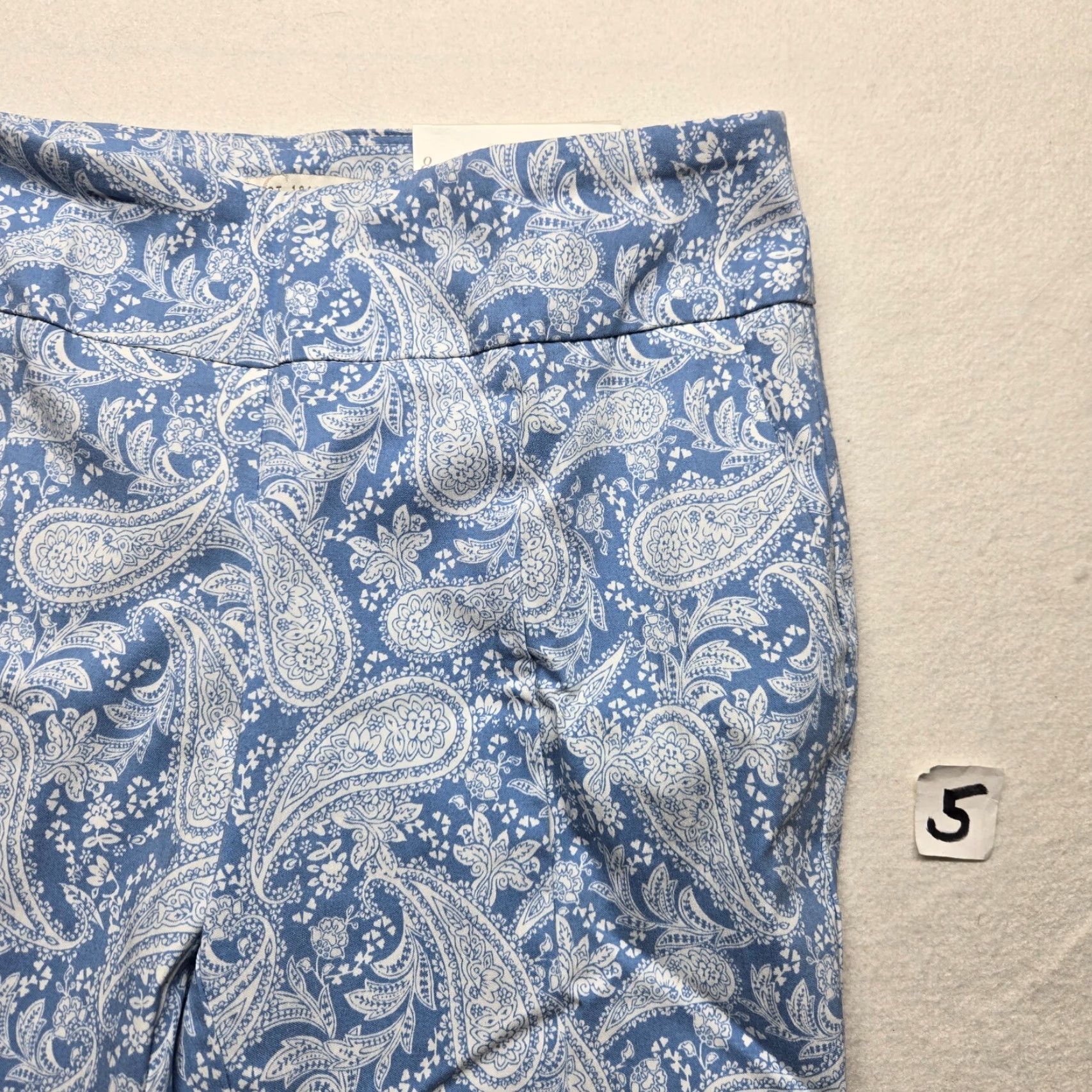 Vintage CATO Women's Casual Zip Pants Size 8 Blue Stretch Cotton Ankle Chino Size 30" / US 8 / IT 44 - 4 Thumbnail
