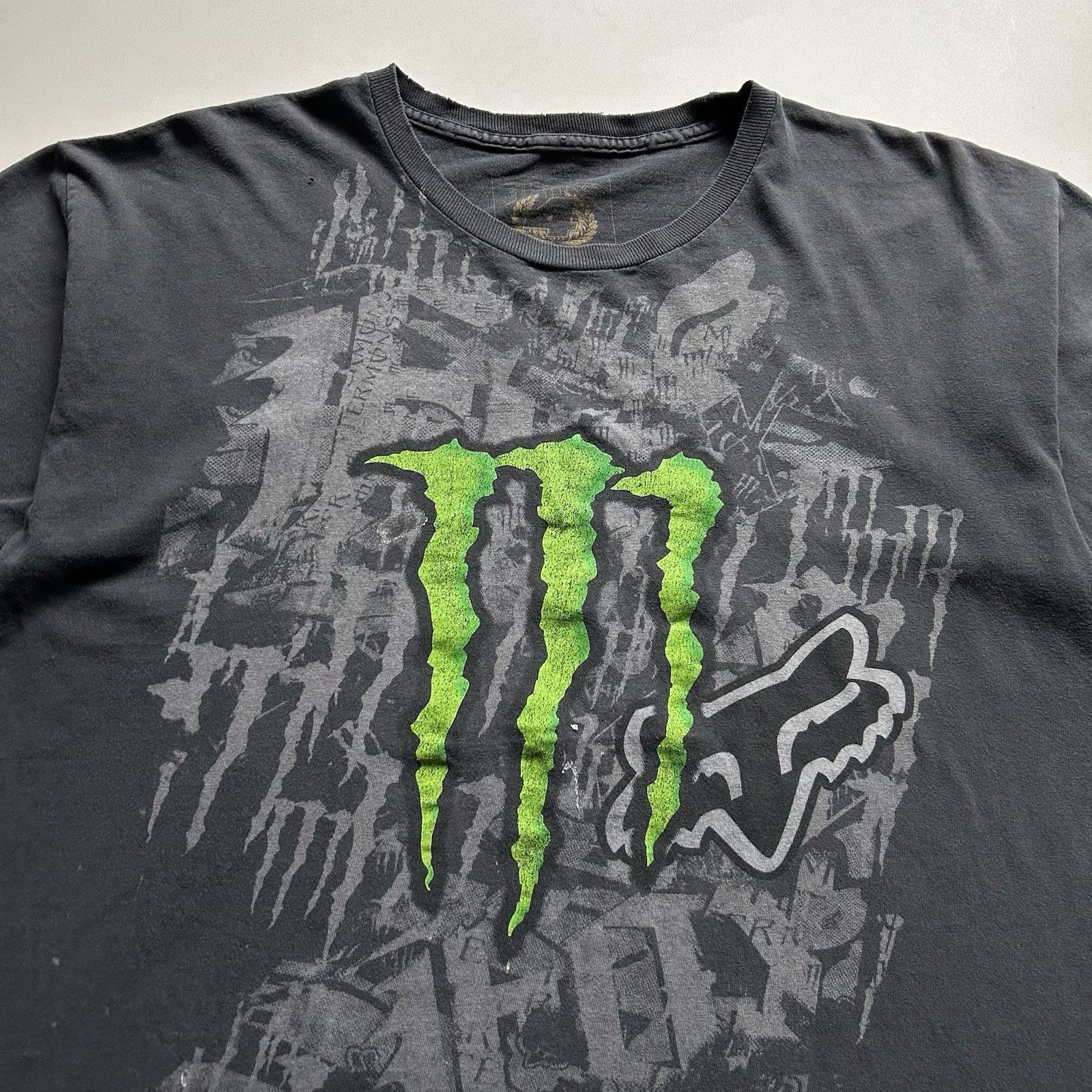Fox Racing × Vintage Vintage Y2K Fox Monster Energy Racing Shirt Large Sun Faded Size US L / EU 52-54 / 3 - 2 Thumbnail