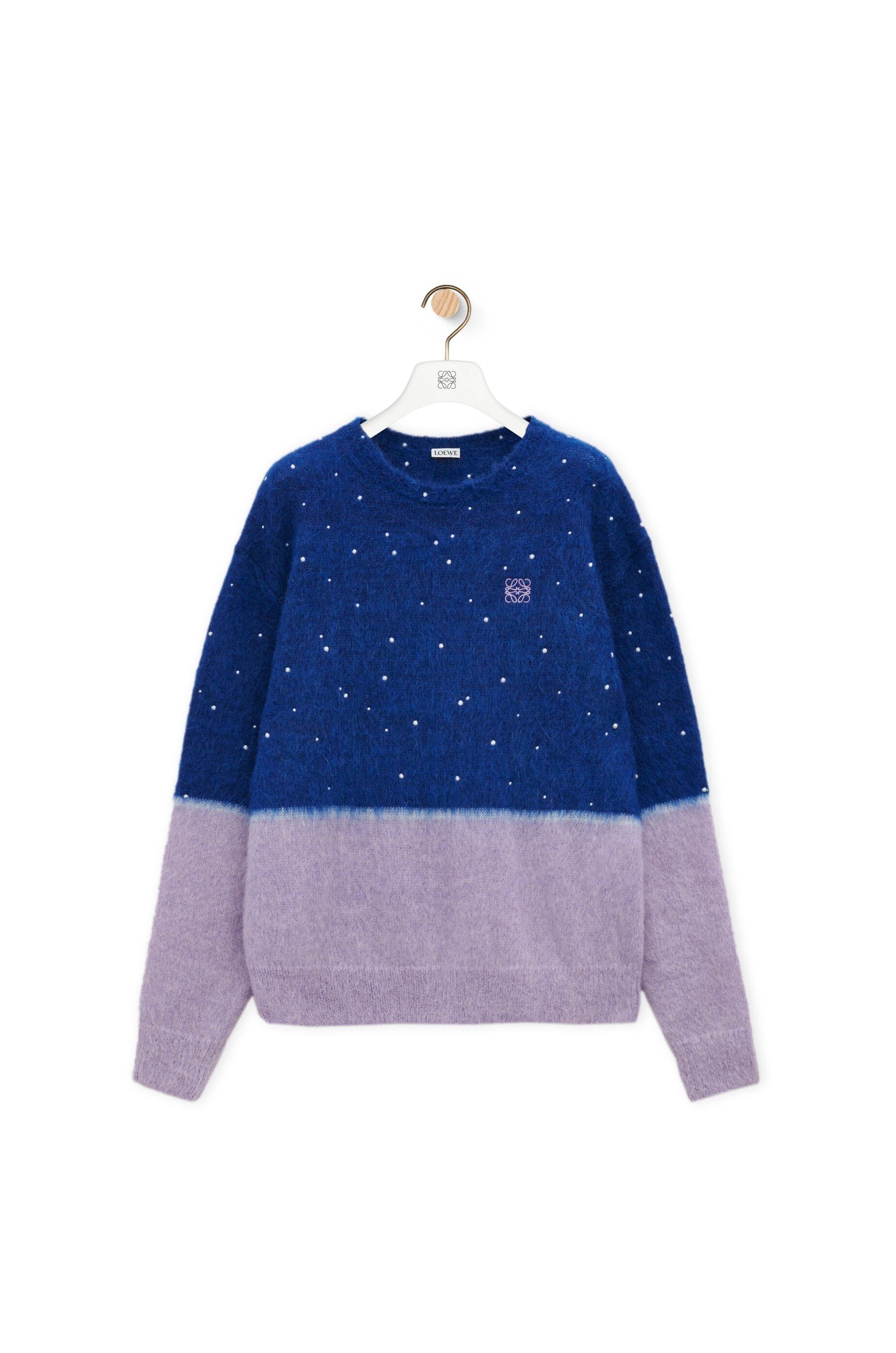 Loewe o1in1g0426 Gradient Sweater in Navy Blue/Lilac Size S / US 4 / IT 40 - 1 Thumbnail
