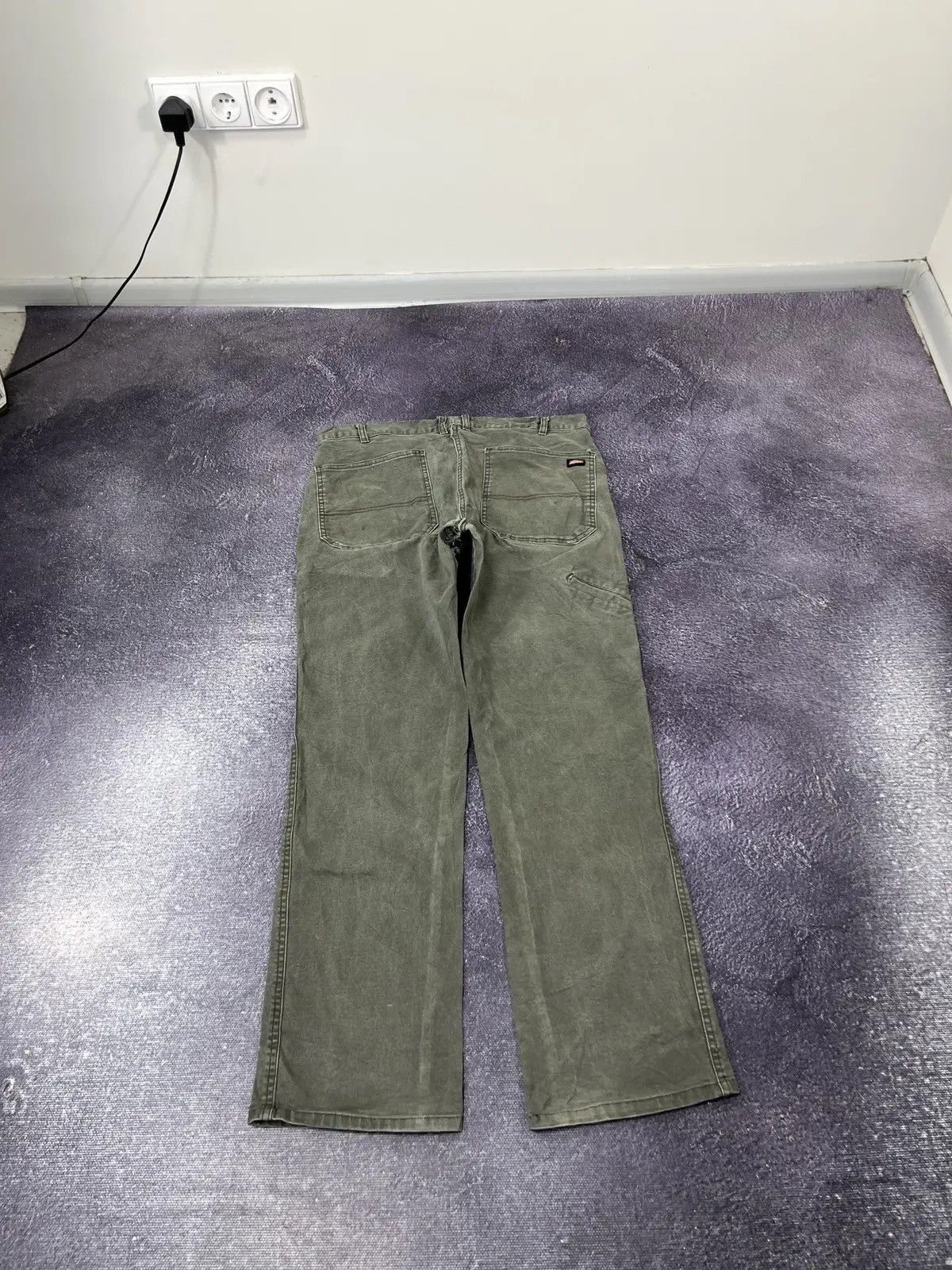 Dickies × Vintage Vintage Dickies Olive Work Hype Carpenter Baggy Pants Size US 34 / EU 50 - 3 Thumbnail