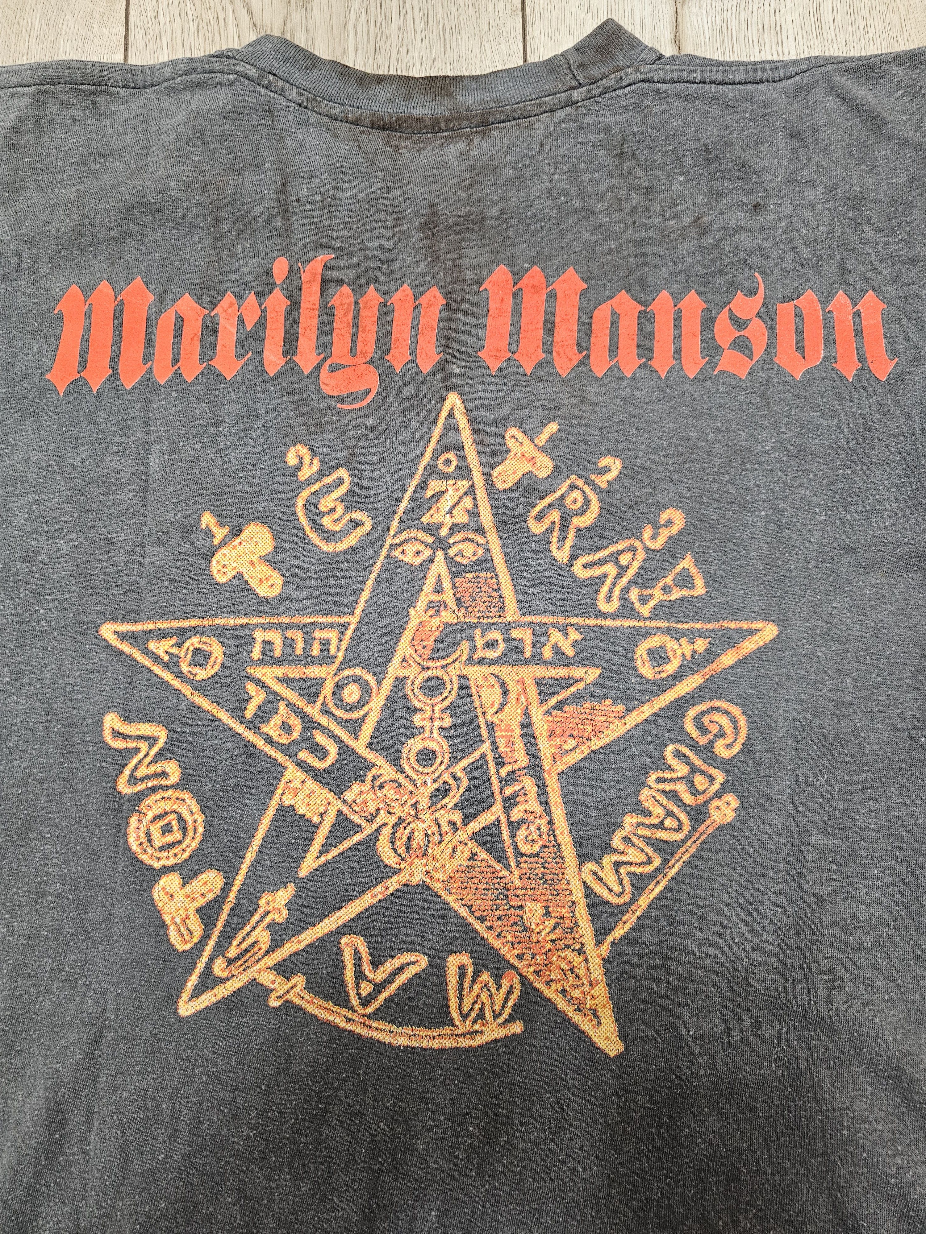 Vintage MARILYN MANSON VINTAGE SHIRT 90s GOLDEN MASK SHIRT Size US M / EU 48-50 / 2 - 7 Thumbnail