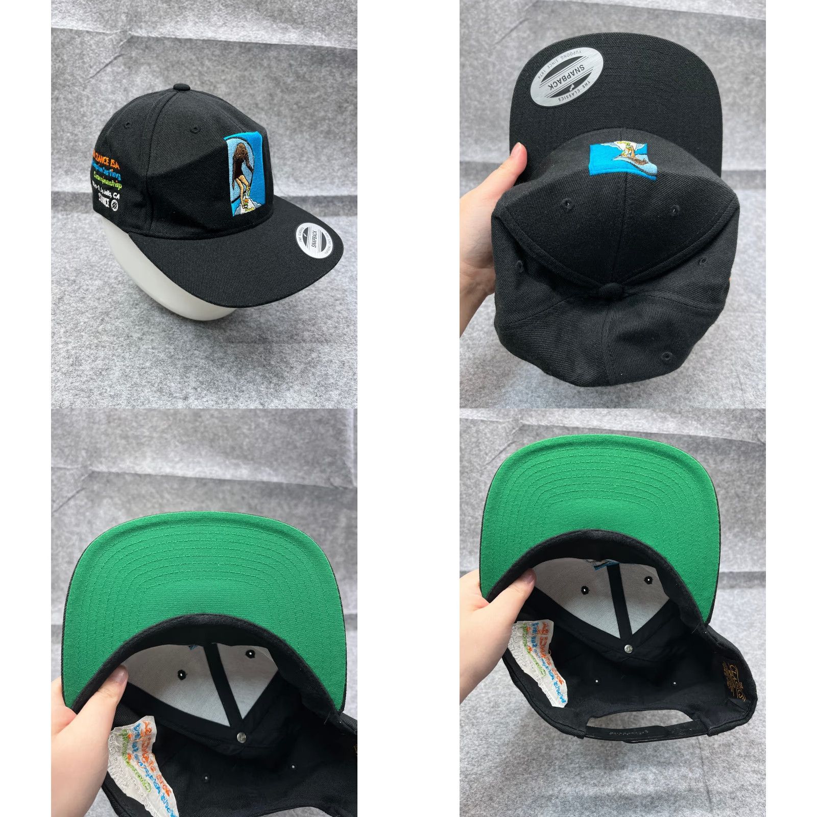Vintage Stance ISA World Adaptive Surfing Hat Cap Snap Back Adult Black Wool Blend 2016 Size ONE SIZE - 8 Thumbnail