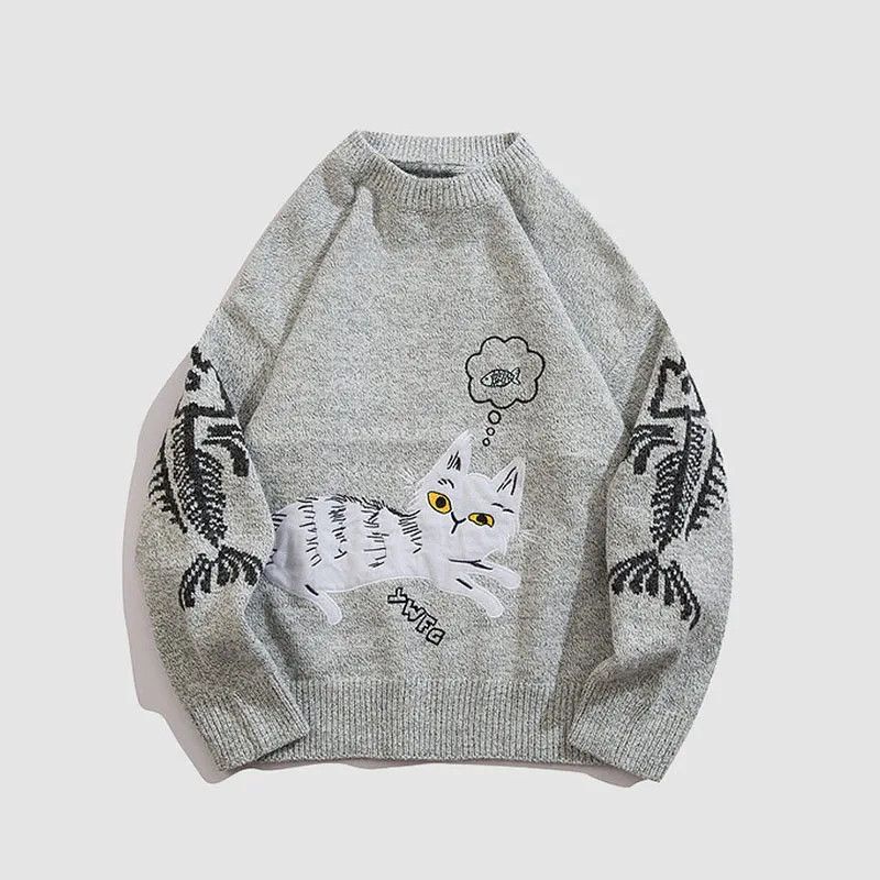 Japanese Brand Y2K Street Cute Cat Knitted Size US M / EU 48-50 / 2 - 1 Thumbnail