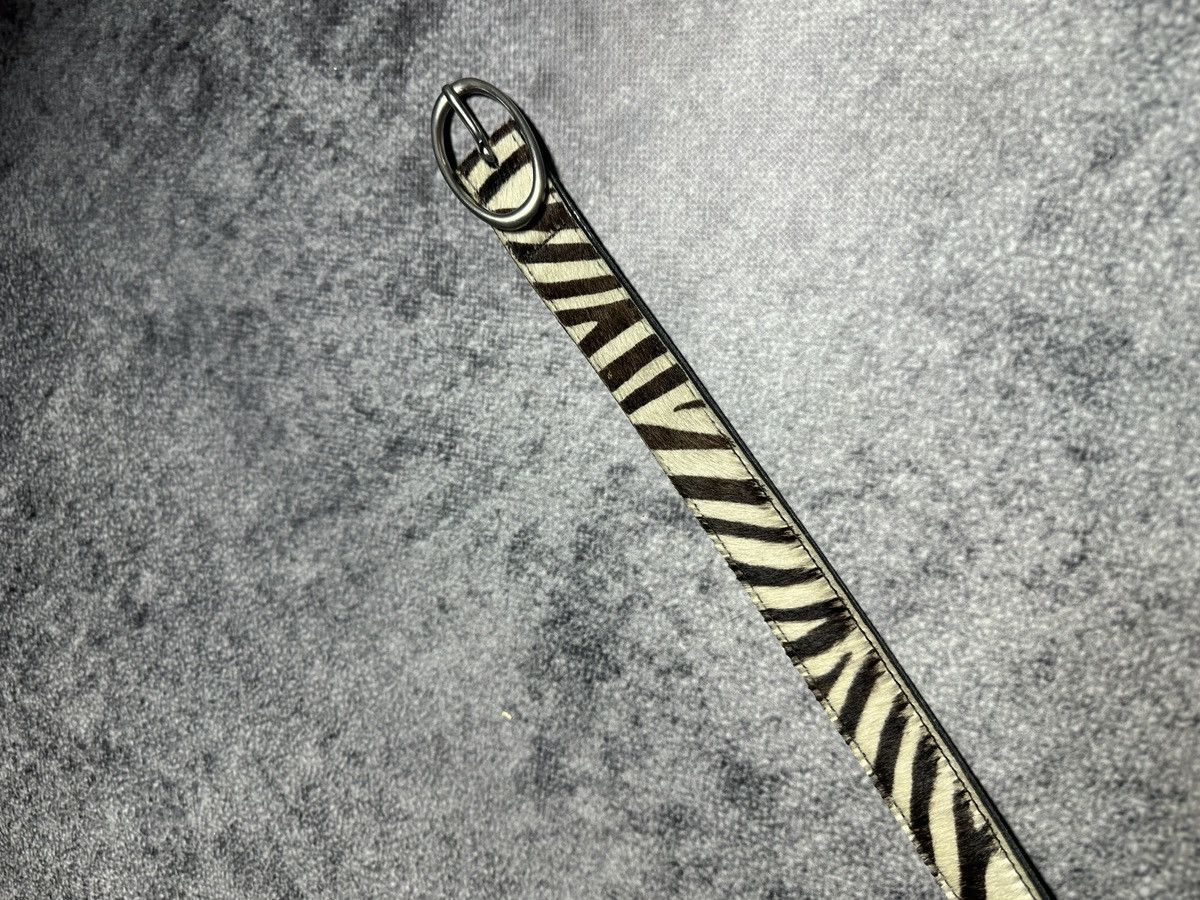 Cowboy Equipment × Leather Y2K Vintage Fur Zebra Leather Belts Streetwear Avant Garden Size 28 - 2 Thumbnail