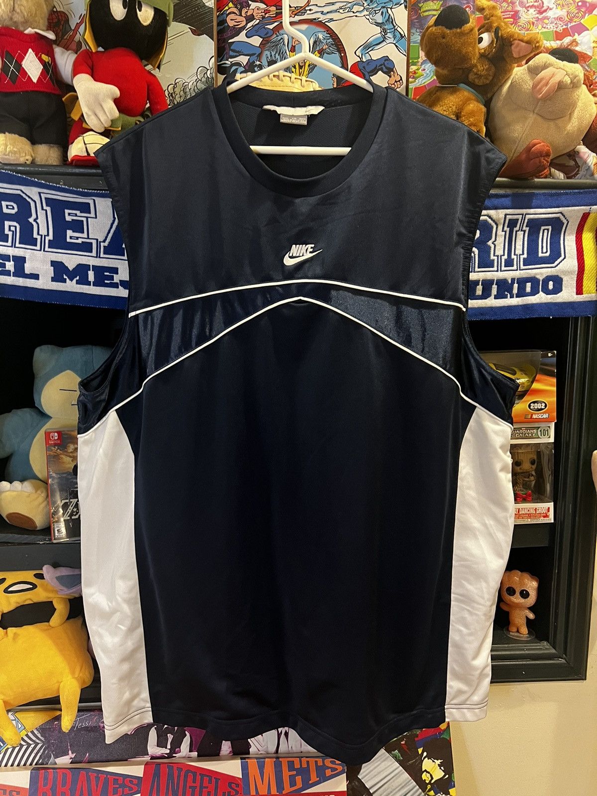 Nike × Vintage Vintage Nike Center Swoosh Sleeveless Tee Size US XXL / EU 58 / 5 - 1 Thumbnail