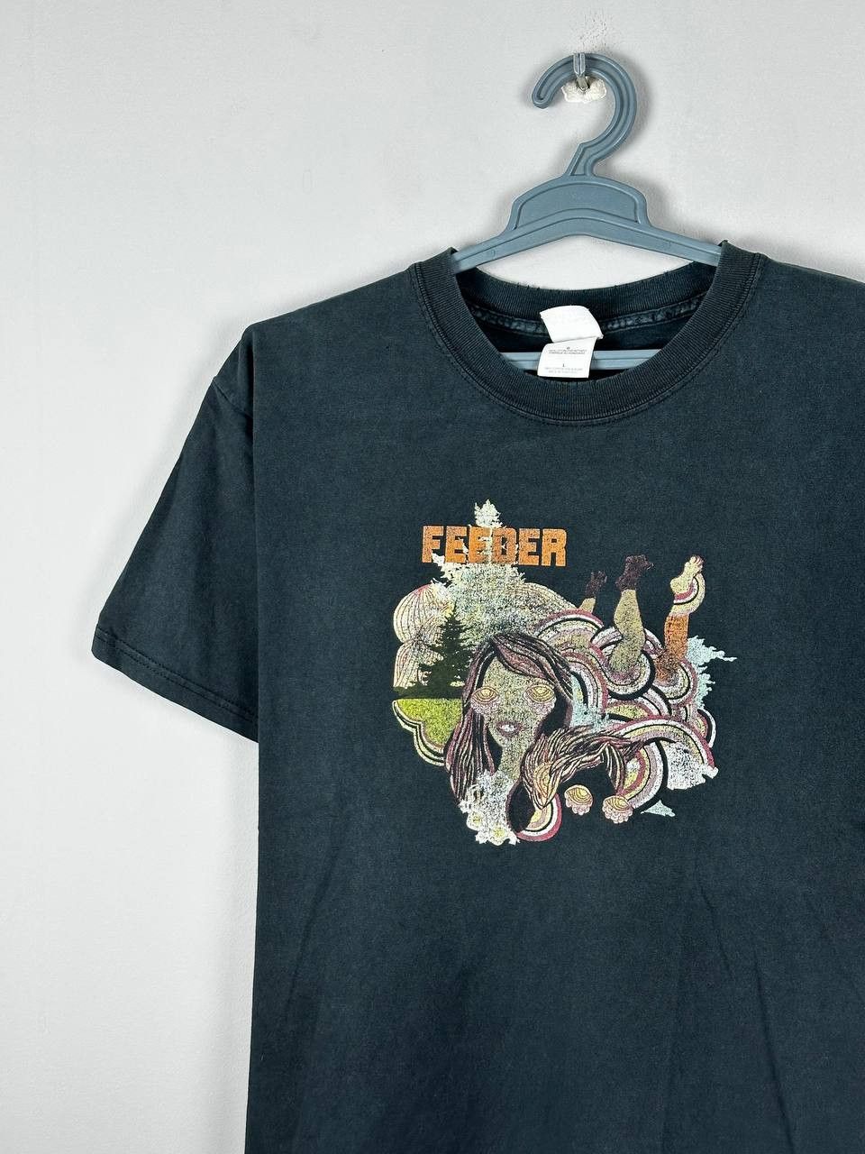 Band Tees Rare vintage Feeder 2005 Pushing The Senses Band T Shirt Size US M / EU 48-50 / 2 - 3 Thumbnail