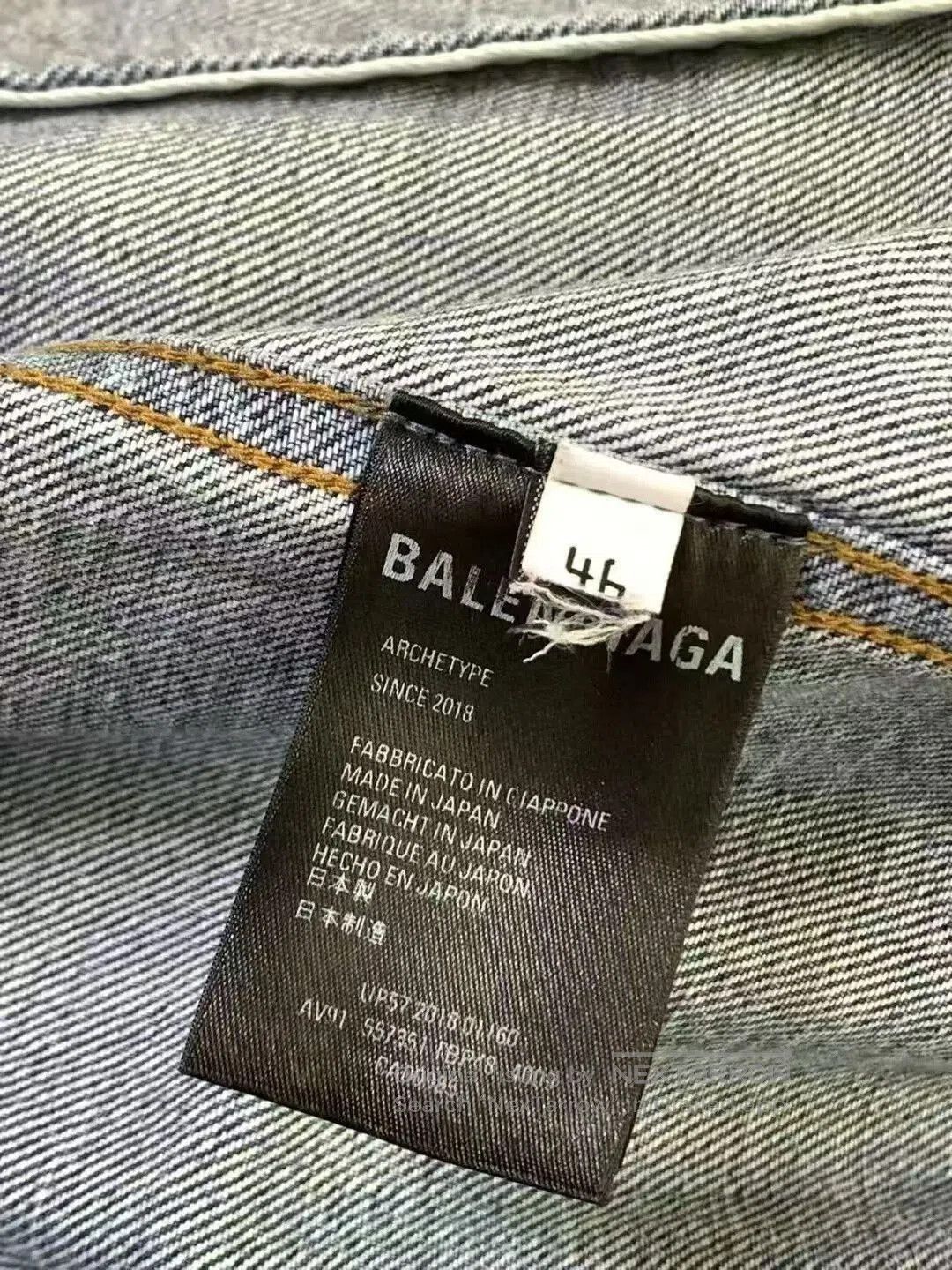 Balenciaga Balenciaga Logo Denim Jacket Size 46. Size US S / EU 44-46 / 1 - 8 Thumbnail
