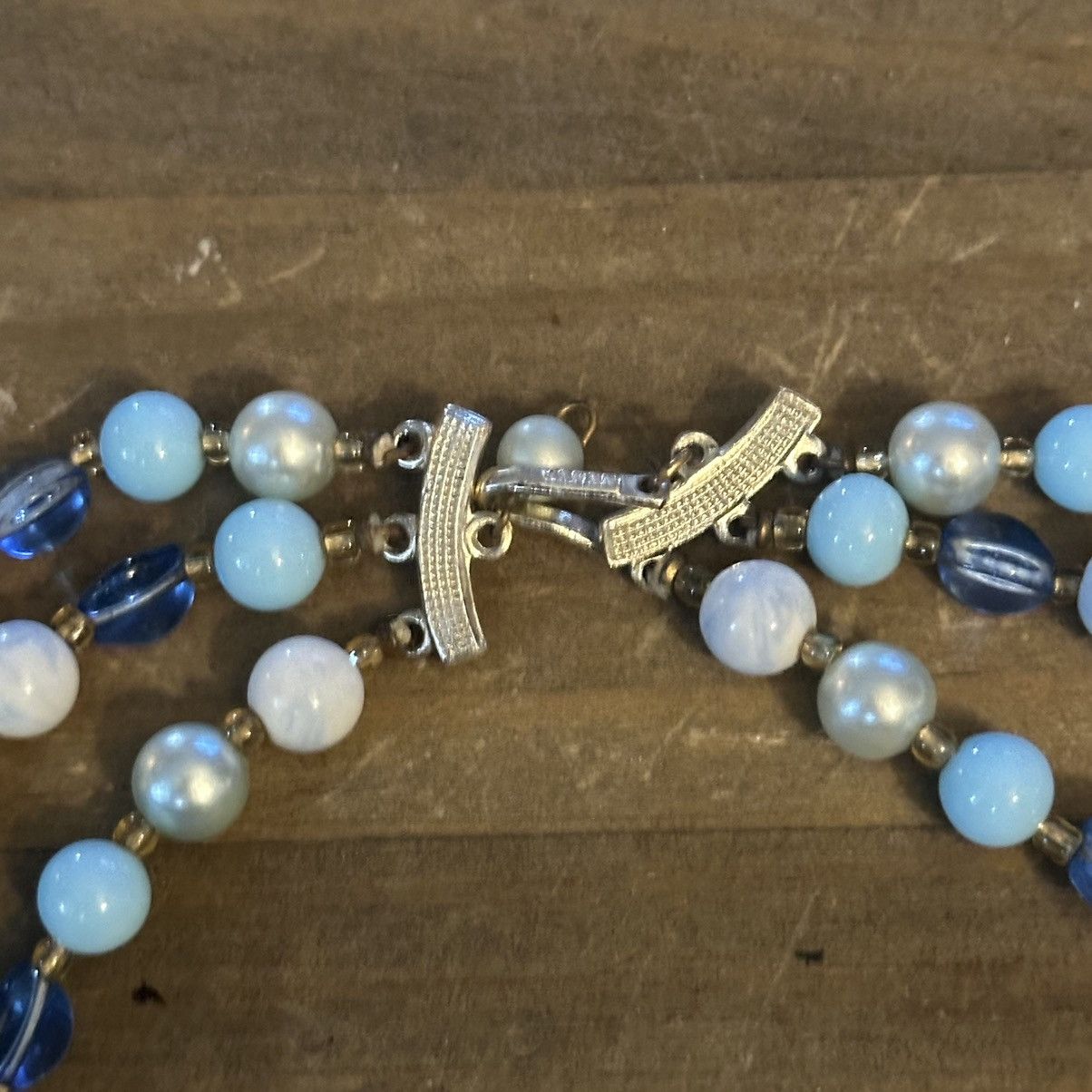 Vintage Vintage Japan layered multi strand blue bead choker necklace Size ONE SIZE - 6 Thumbnail