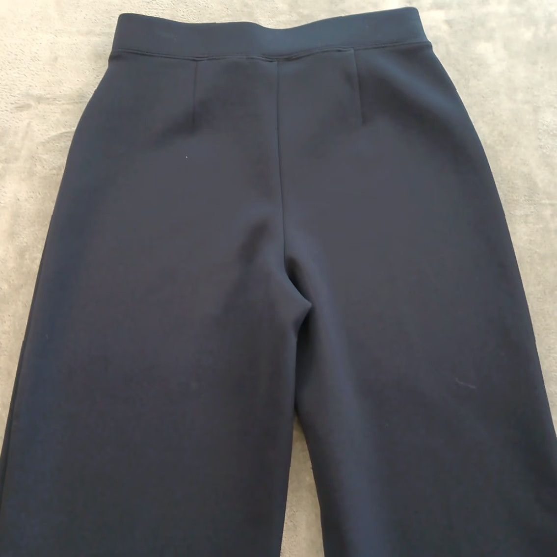 Express Express Pants Womens Medium Short Blue Pull On Wide Leg Ankle 28x29 Mid Rise Polyester Blend Size 32" / US 10 / IT 46 - 7 Thumbnail