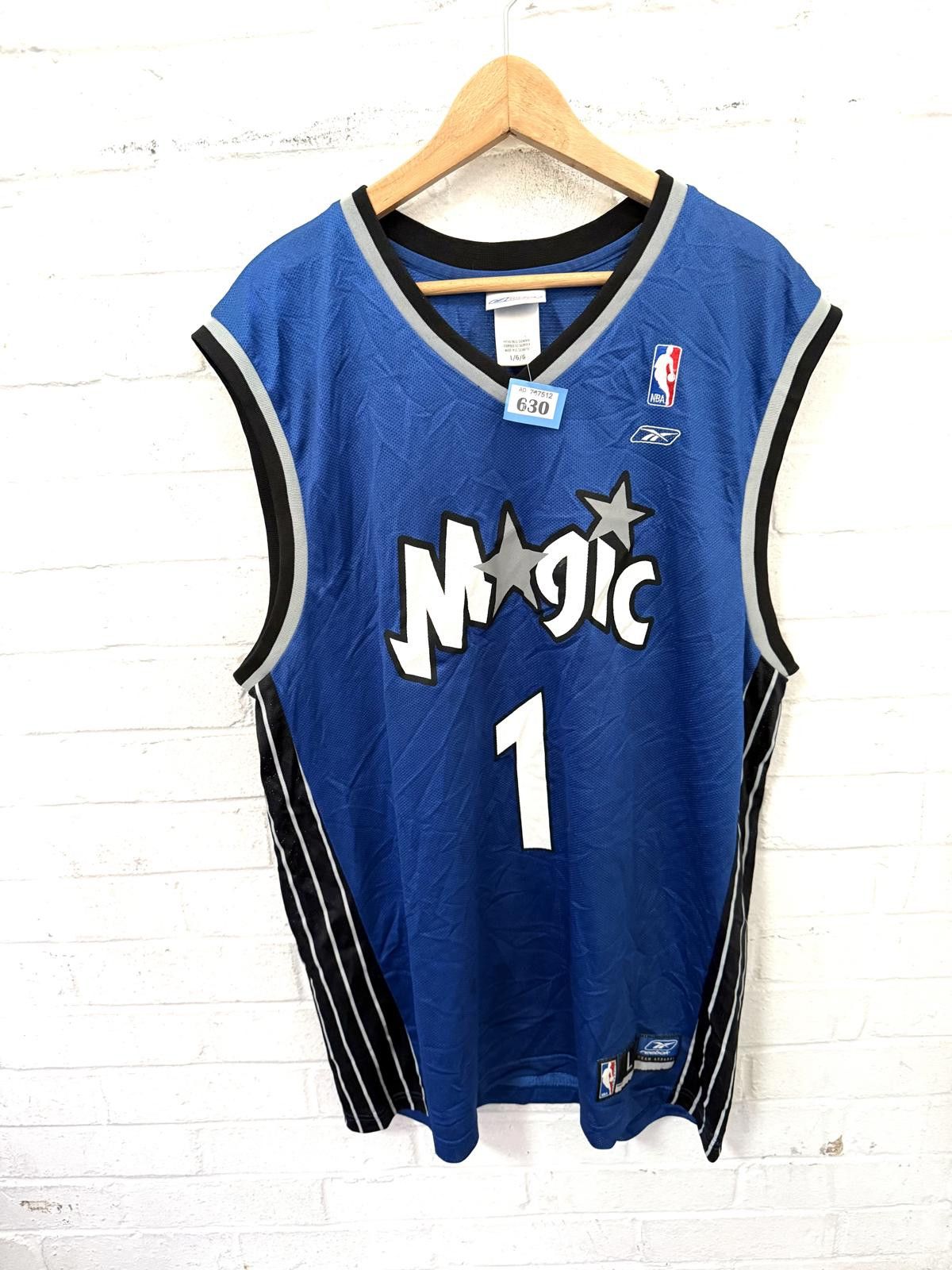 Reebok Orlando Magic #1 McGrady NBA Basketball Jersey Size ONE SIZE - 1 Thumbnail