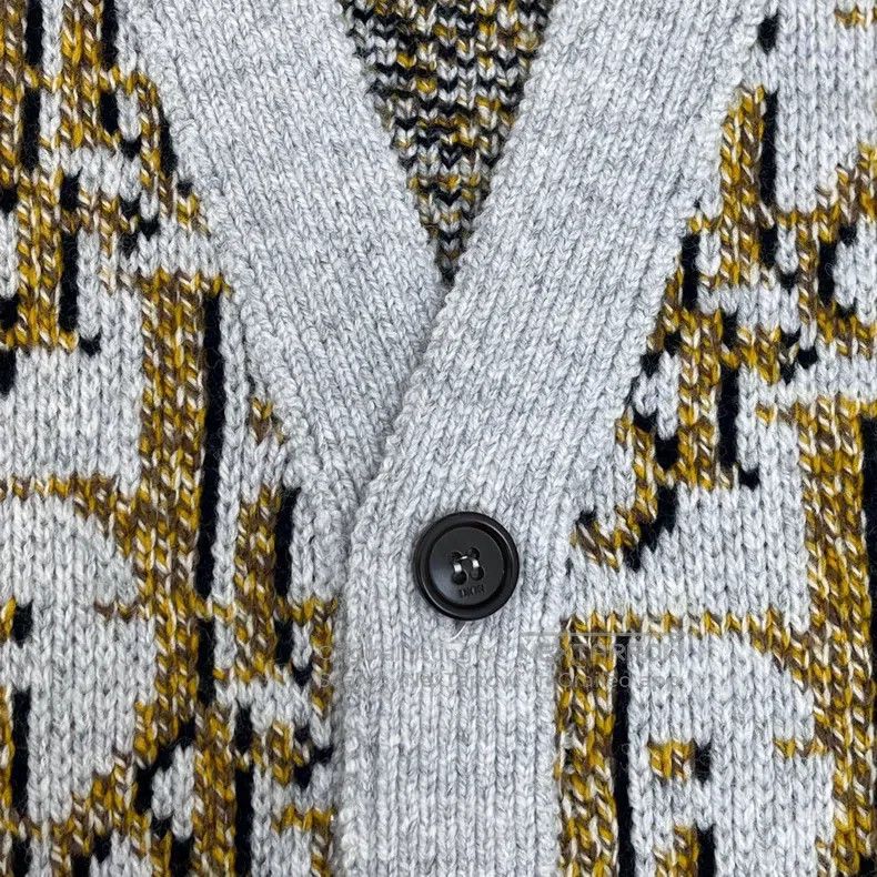 Dior Dior Gray full logo wool cardigan coat Size US XS / EU 42 / 0 - 8 Thumbnail