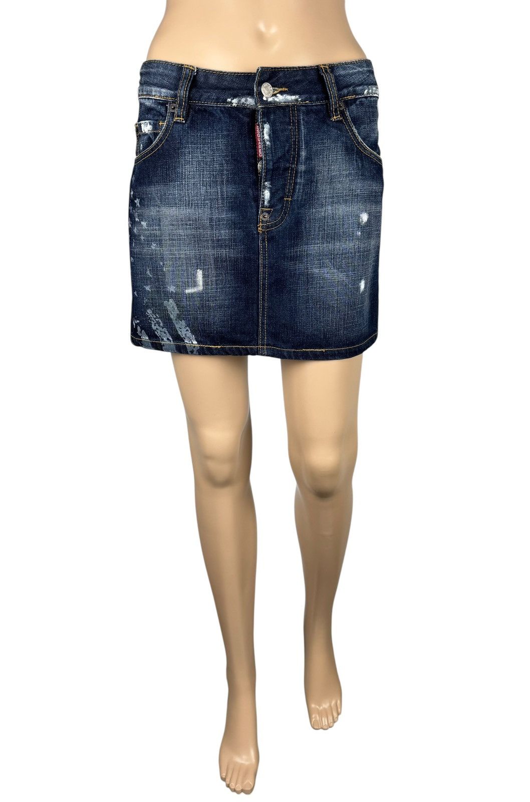 Dsquared2 Daquared Denim Mini Skirt Logo size XS Distressed Size 26" / US 2 / IT 38 - 6 Thumbnail